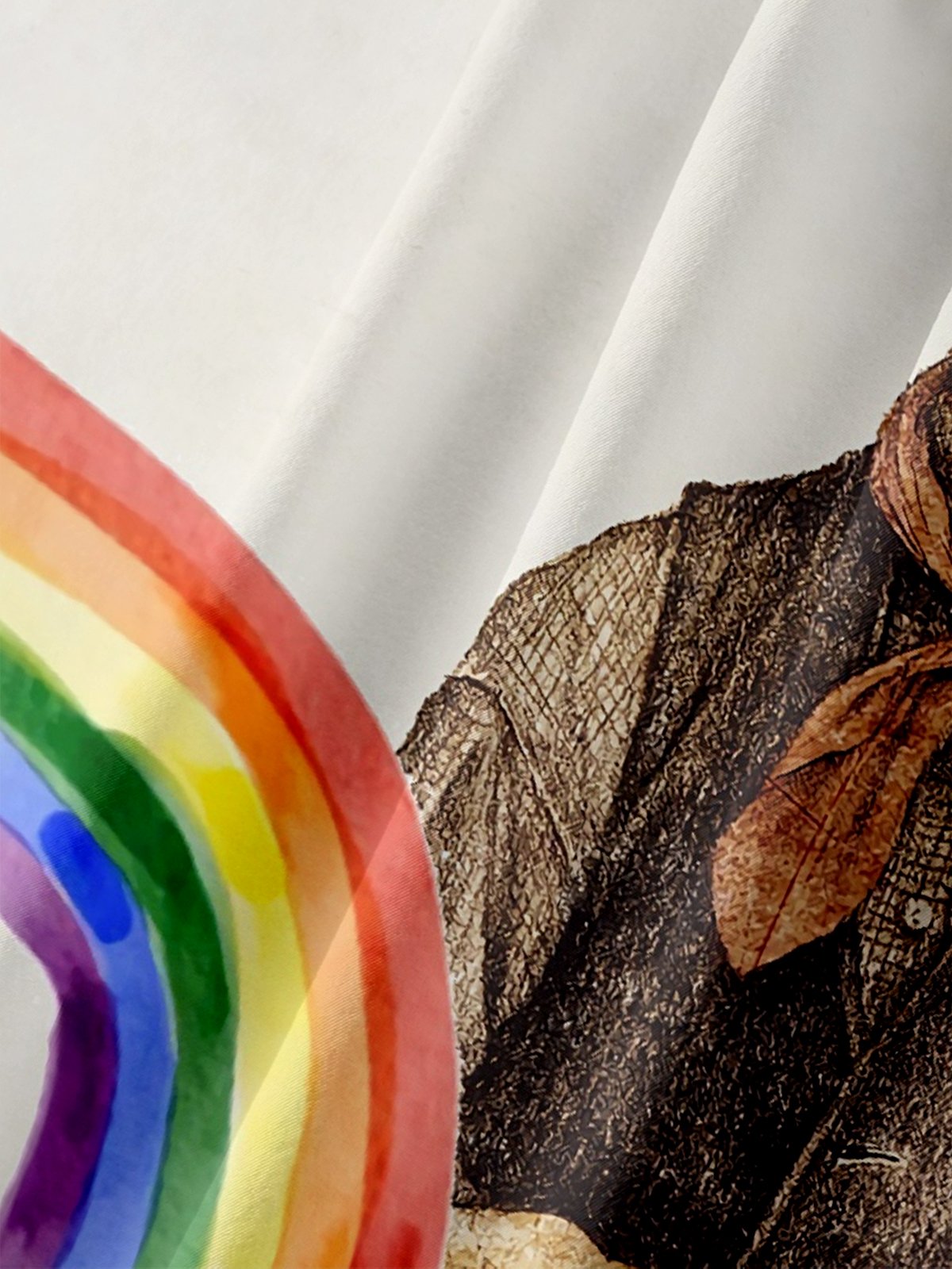 Hardaddy x Mikekoubou Moisture-wicking Funny Giraffe Rainbow Chest Pocket Hawaiian Shirt