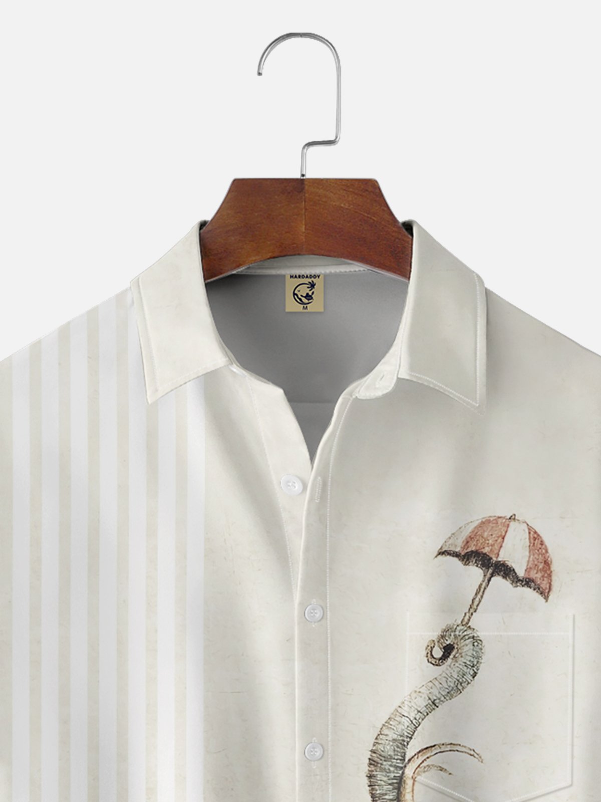 Hardaddy x Mikekoubou Moisture-wicking Fun Elephant Acrobatics Chest Pocket Bowling Shirt