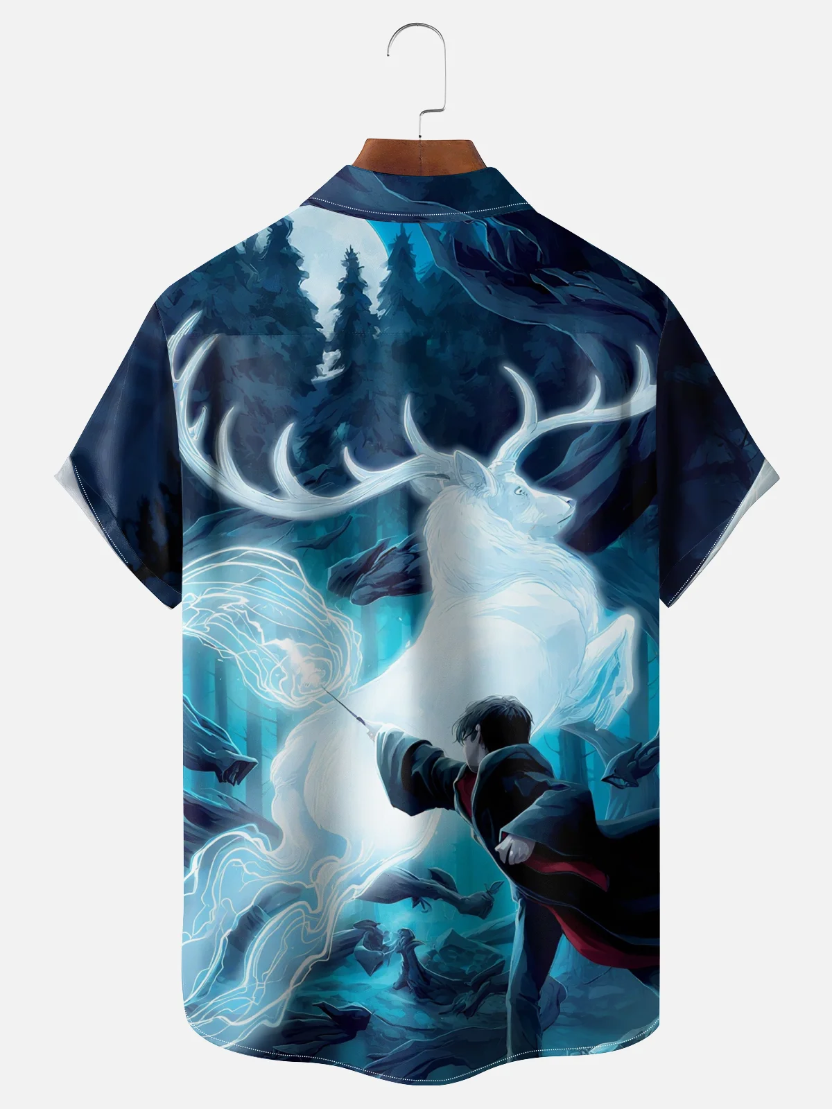 Moisture-wicking Harry the Wizard vs. Monsters Chest Pocket Casual Shirt