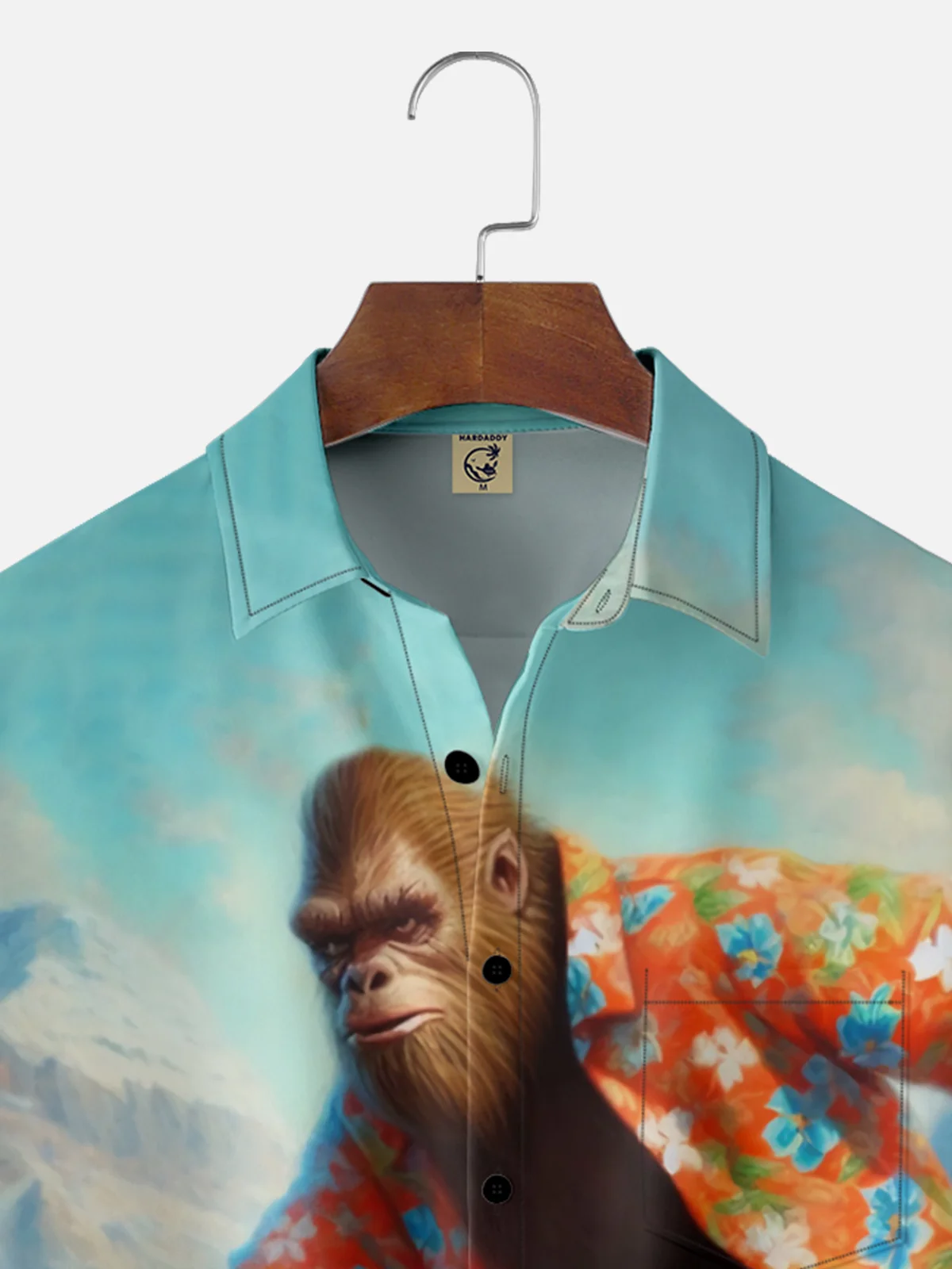 Moisture Wicking Hiking Bigfoot Chest Pocket Hawaiian Shirt