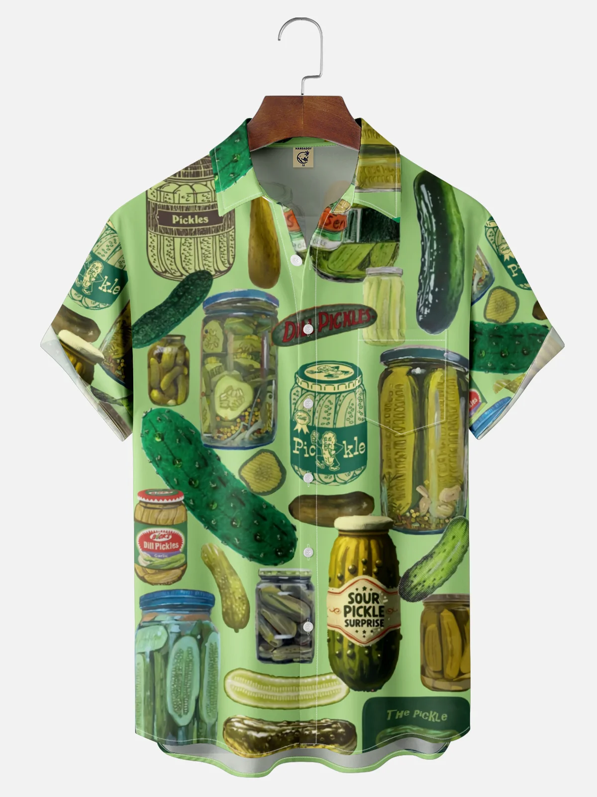 Moisture-wicking Sour Pickle Chest Pocket Casual Shirt