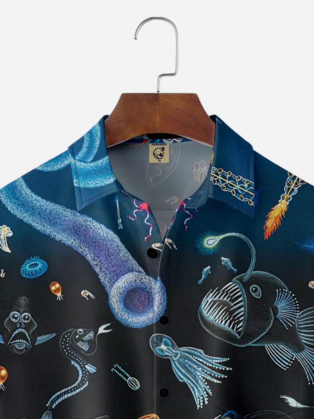 Moisture-wicking Marine Plankton Chest Pocket Hawaiian Shirt