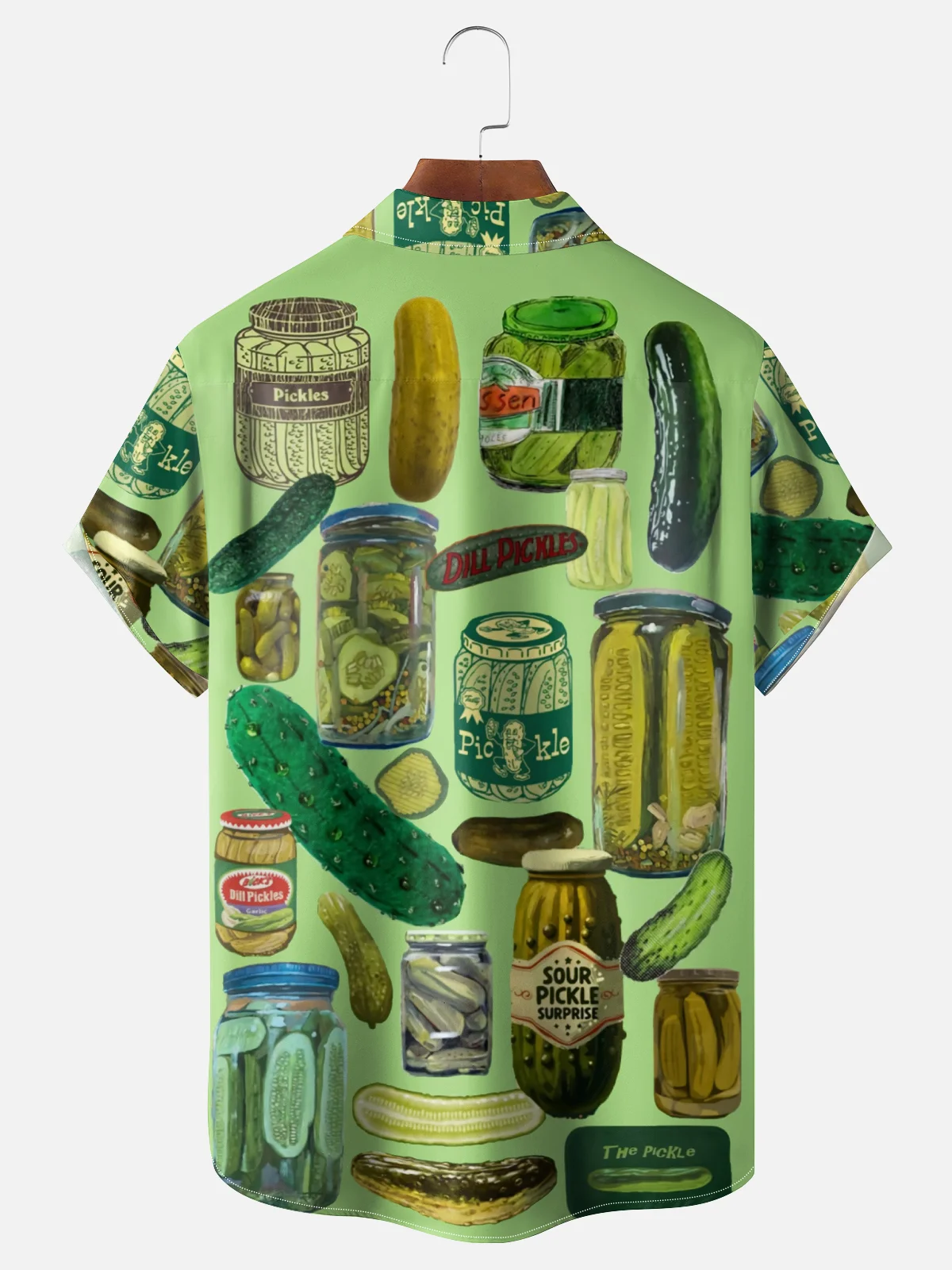 Moisture-wicking Sour Pickle Chest Pocket Casual Shirt