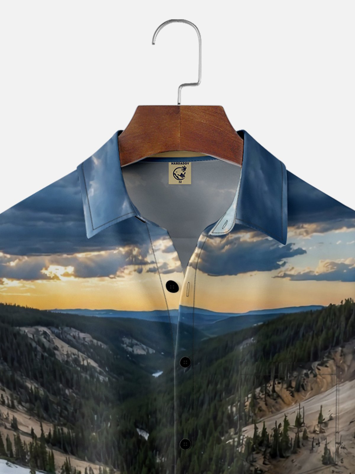 Moisture-wicking Landscape Chest Pocket Hawaiian Shirt