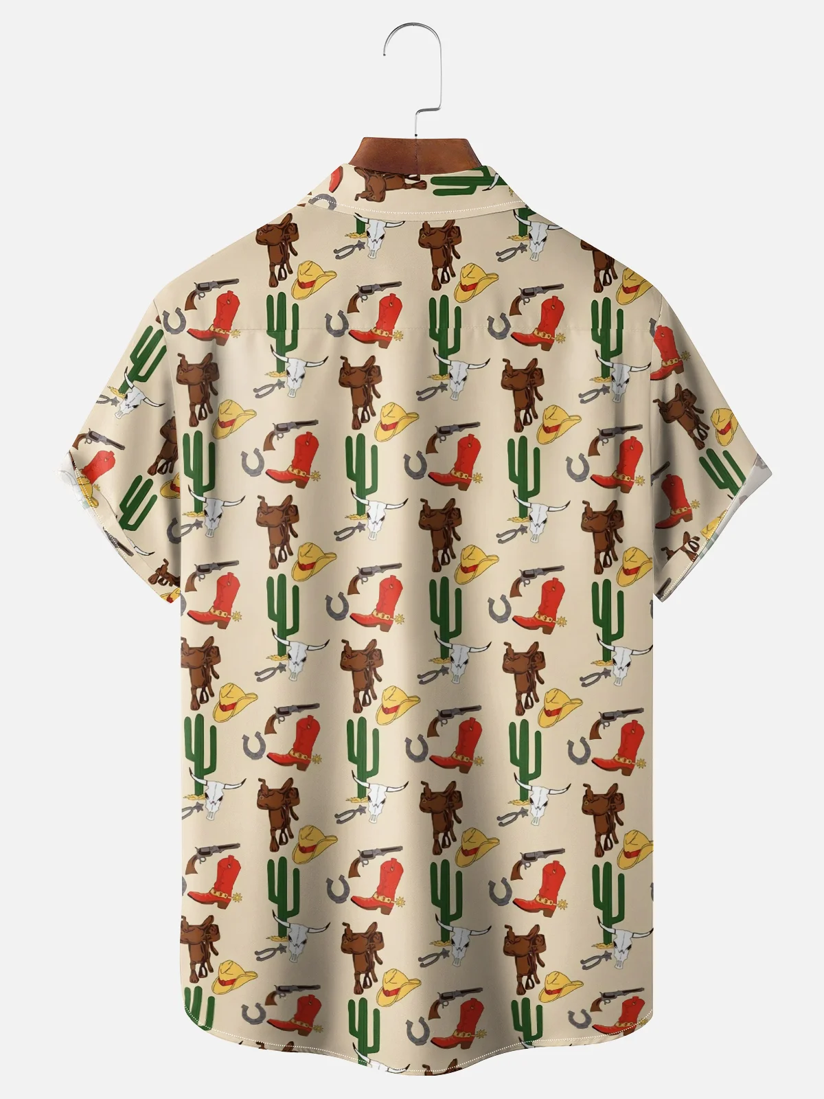 Moisture-wicking Western Cowboy Chest Pocket Casual Shirt