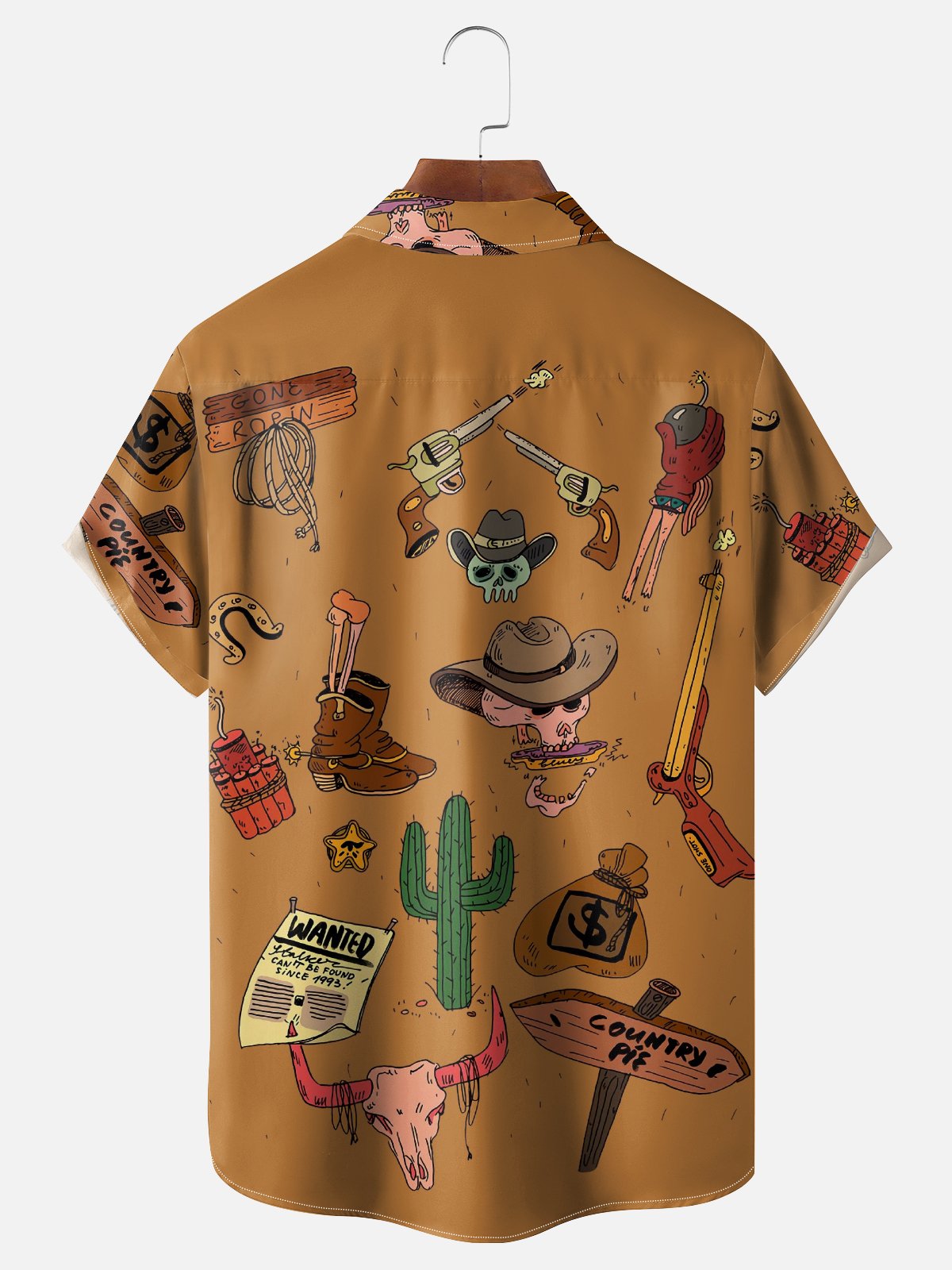 Moisture-wicking Western Rodeo Chest Pocket Casual Shirt