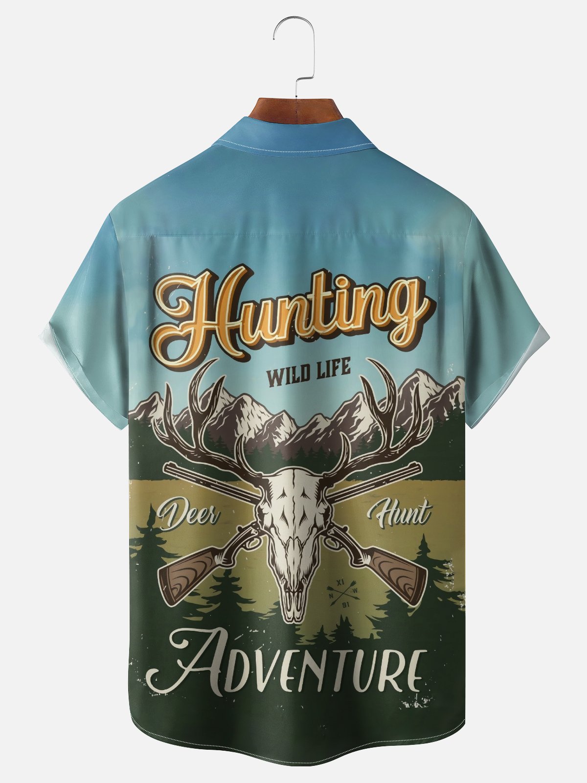 Moisture-wicking Deer Hunting Chest Pocket Casual Shirt