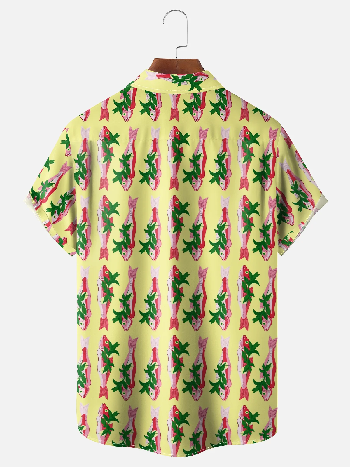 Moisture-wicking Sardine Chest Pocket Hawaiian Shirt