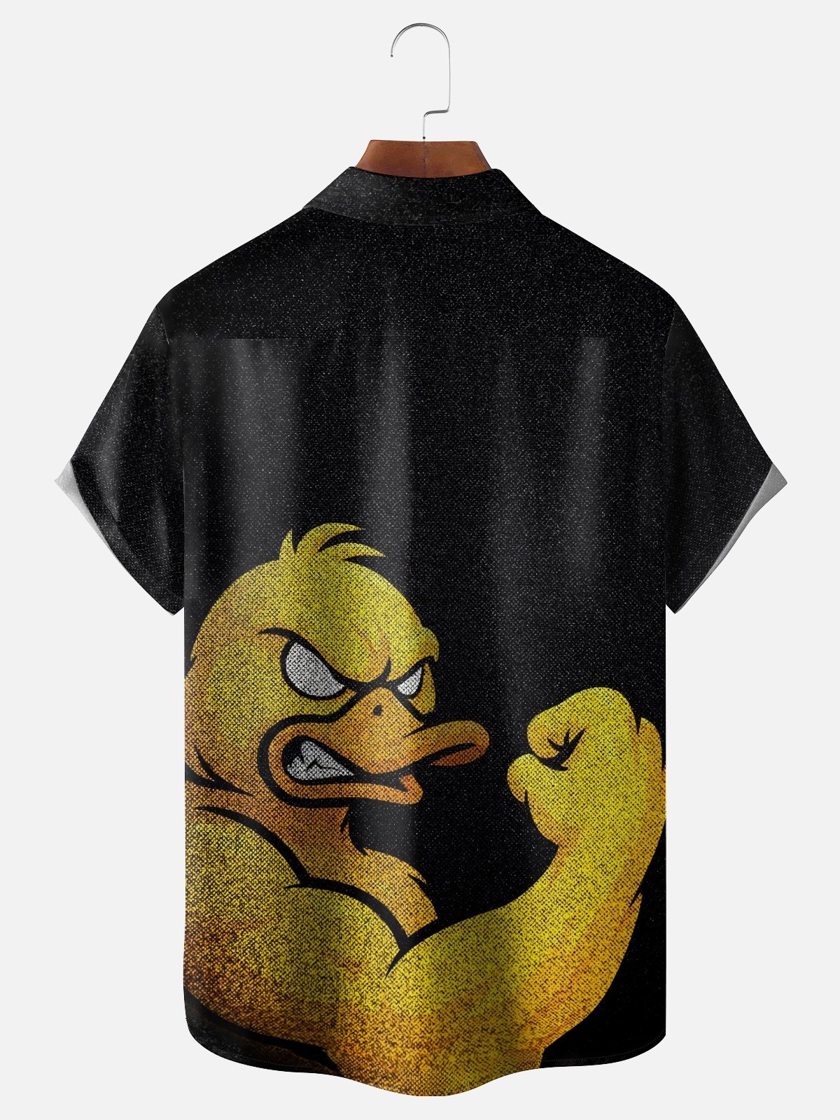 Moisture Wicking Funny Duck Chest Pocket Hawaiian Shirt