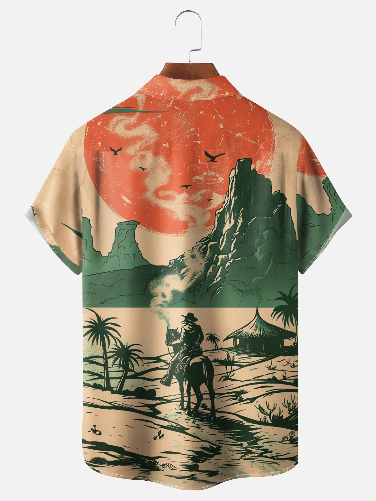 Moisture-wicking Western Cowboy Chest Pocket Casual Shirt