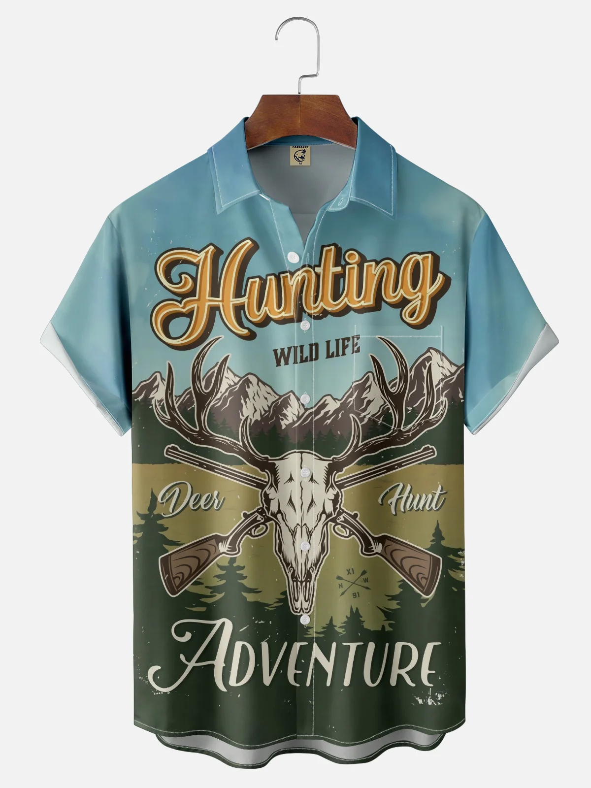 Moisture-wicking Deer Hunting Chest Pocket Casual Shirt