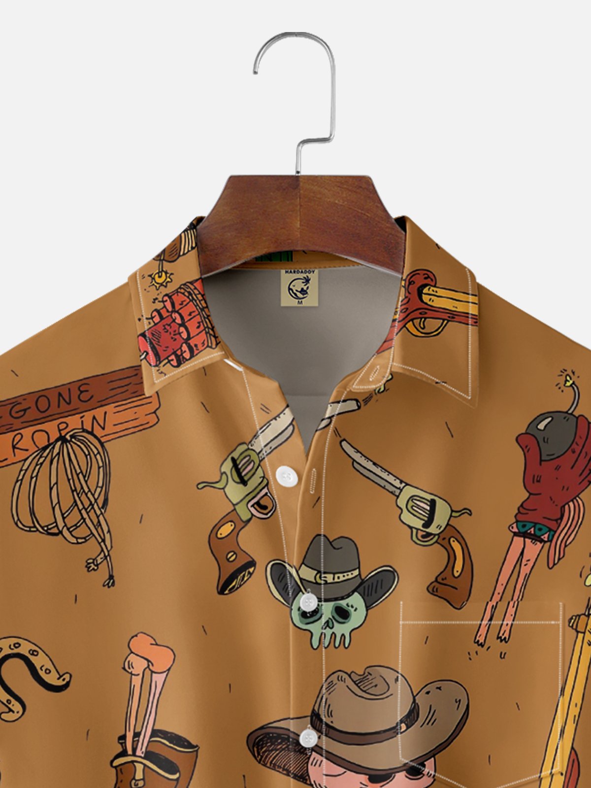 Moisture-wicking Western Rodeo Chest Pocket Casual Shirt