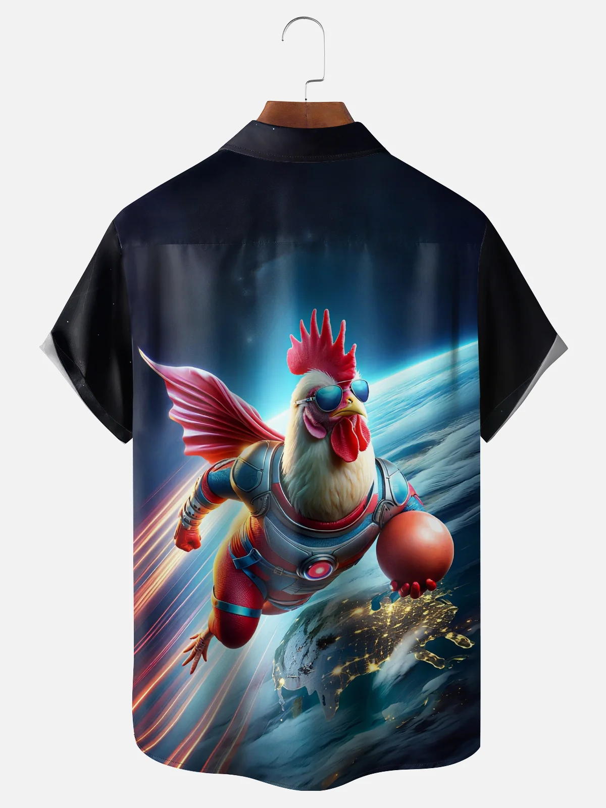 Moisture-wicking Iron Chicken Chest Pocket Casual Shirt