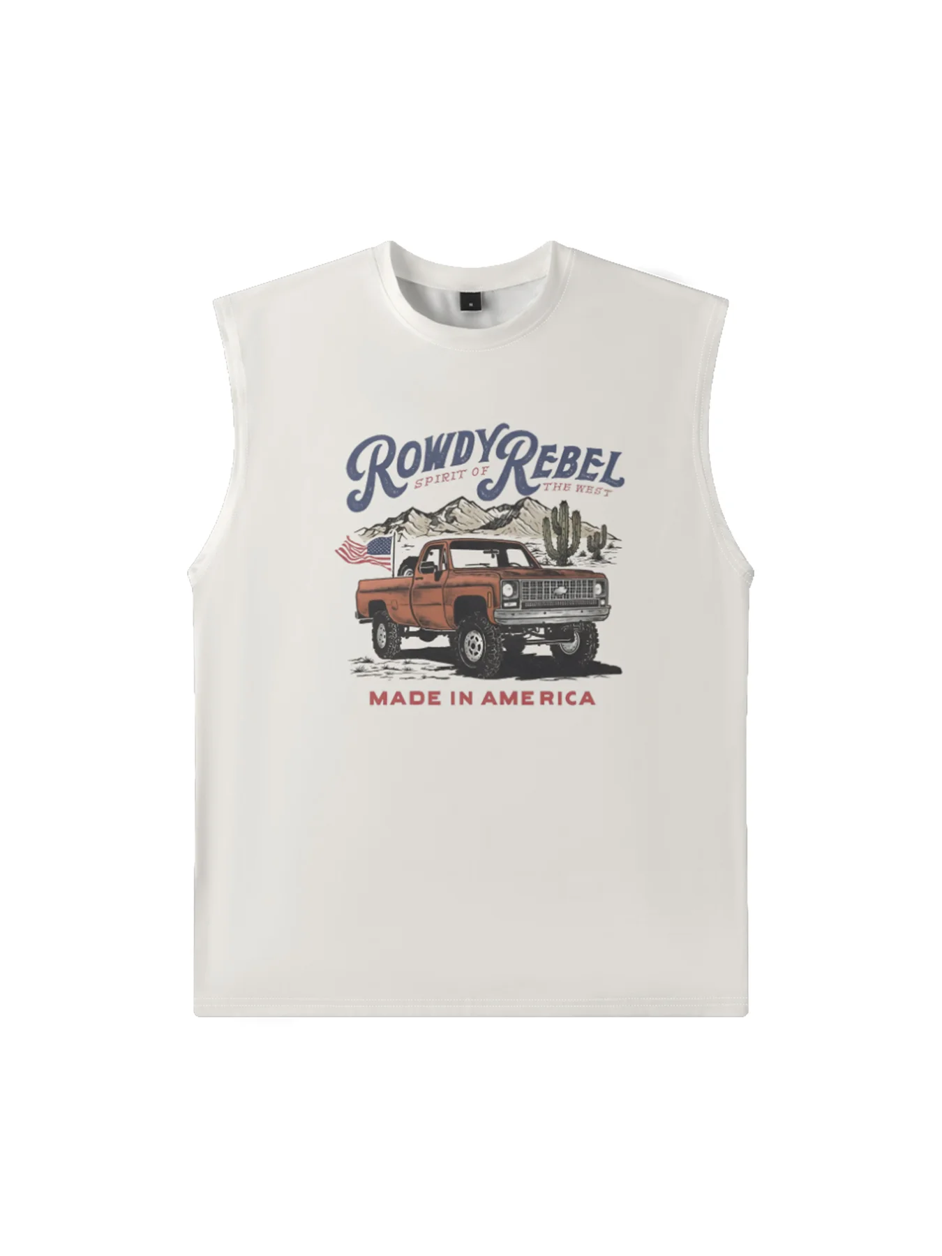 Mens Crewneck Tank Tops Truck Beach Sleeveless Shirt