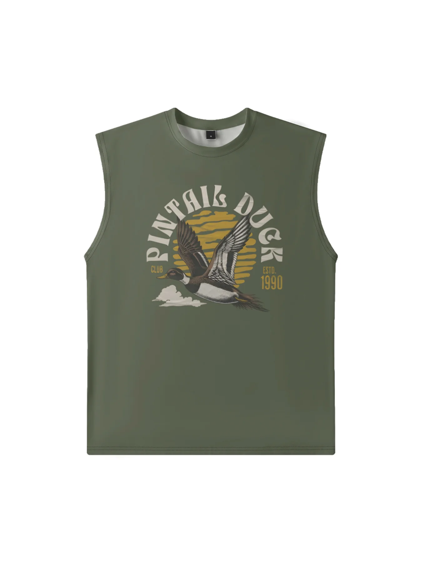 Mens Crewneck Tank Tops Duck Hunting Beach Sleeveless Shirt