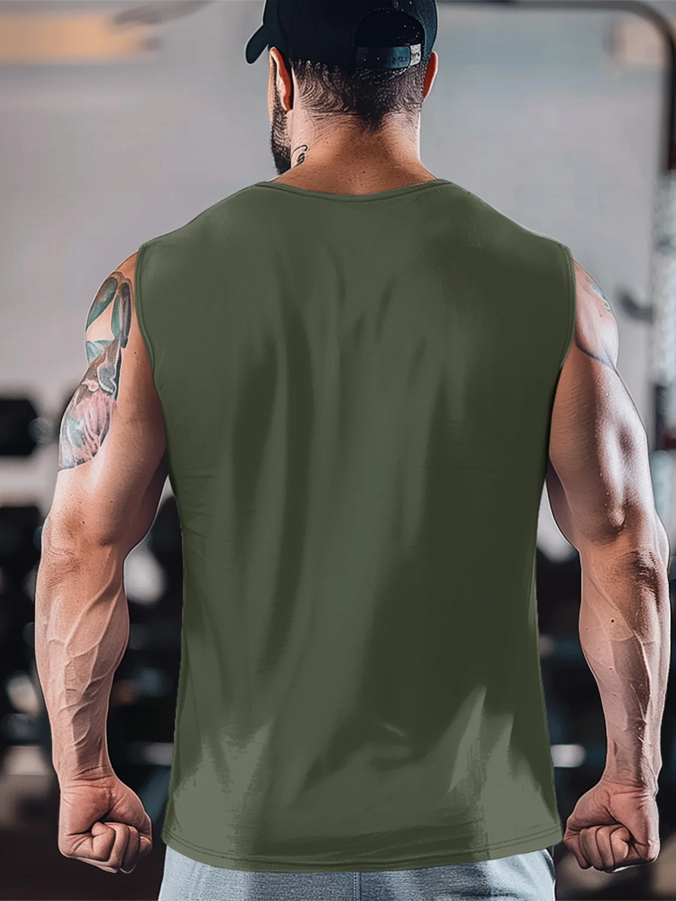 Mens Crewneck Tank Tops Duck Hunting Beach Sleeveless Shirt