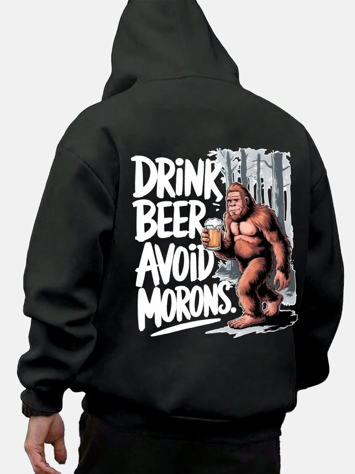 Beer Bigfoot Casual Hoodie Sweatshirt