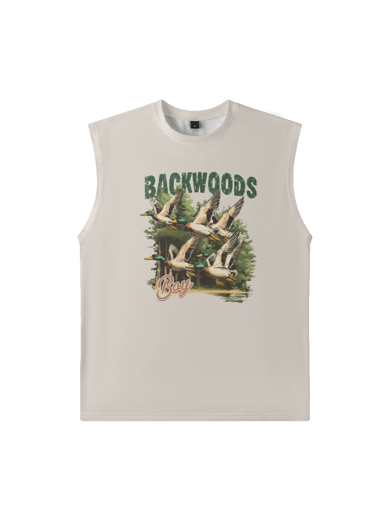 Mens Crewneck Tank Tops Duck Hunting Beach Sleeveless Shirt