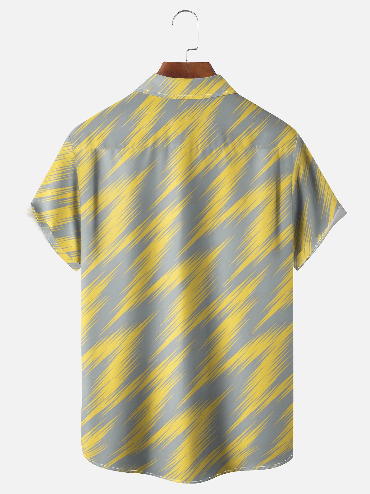 Moisture-wicking Artistic Geometry Chest Pocket Casual Shirt
