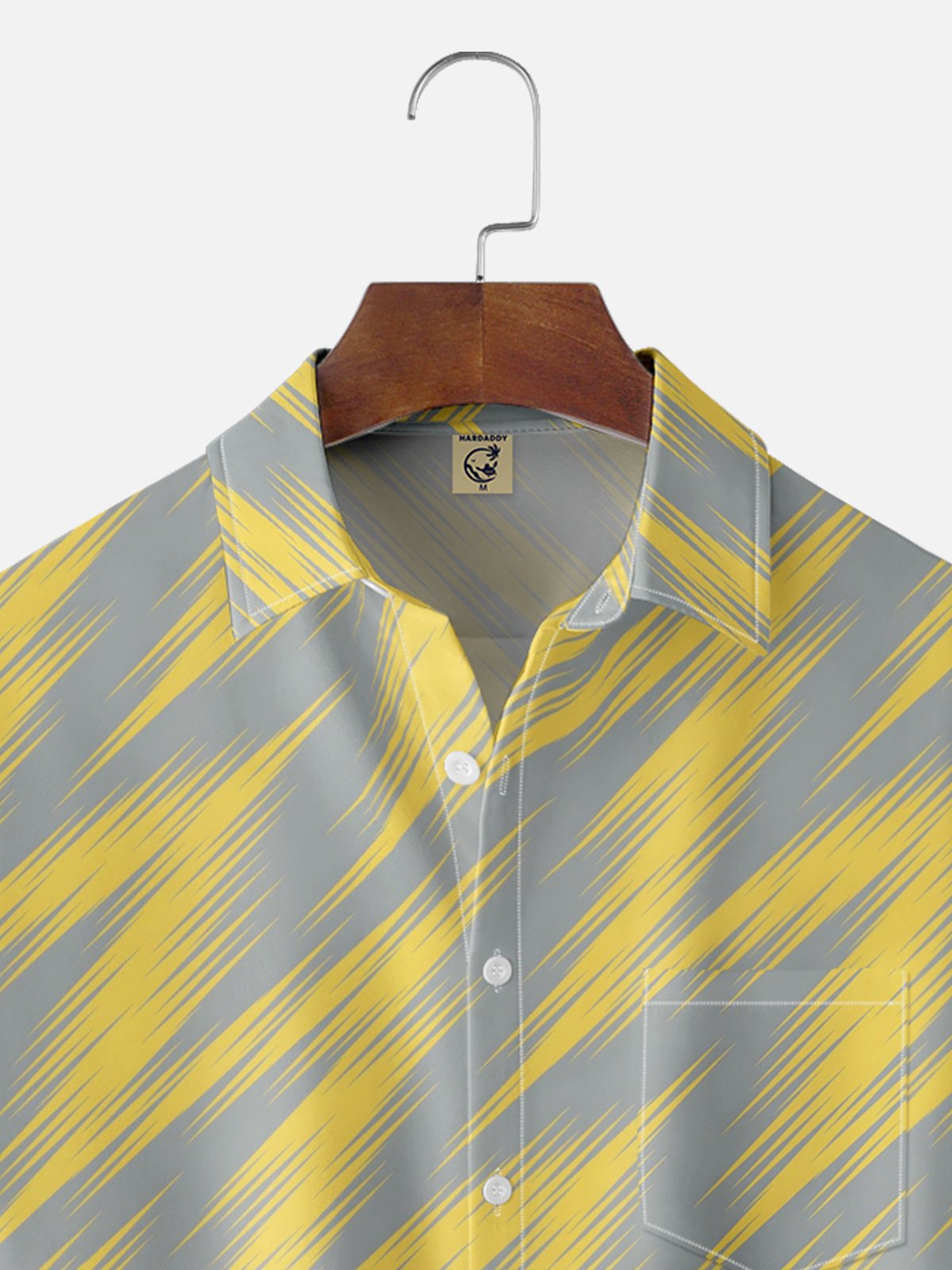 Moisture-wicking Artistic Geometry Chest Pocket Casual Shirt