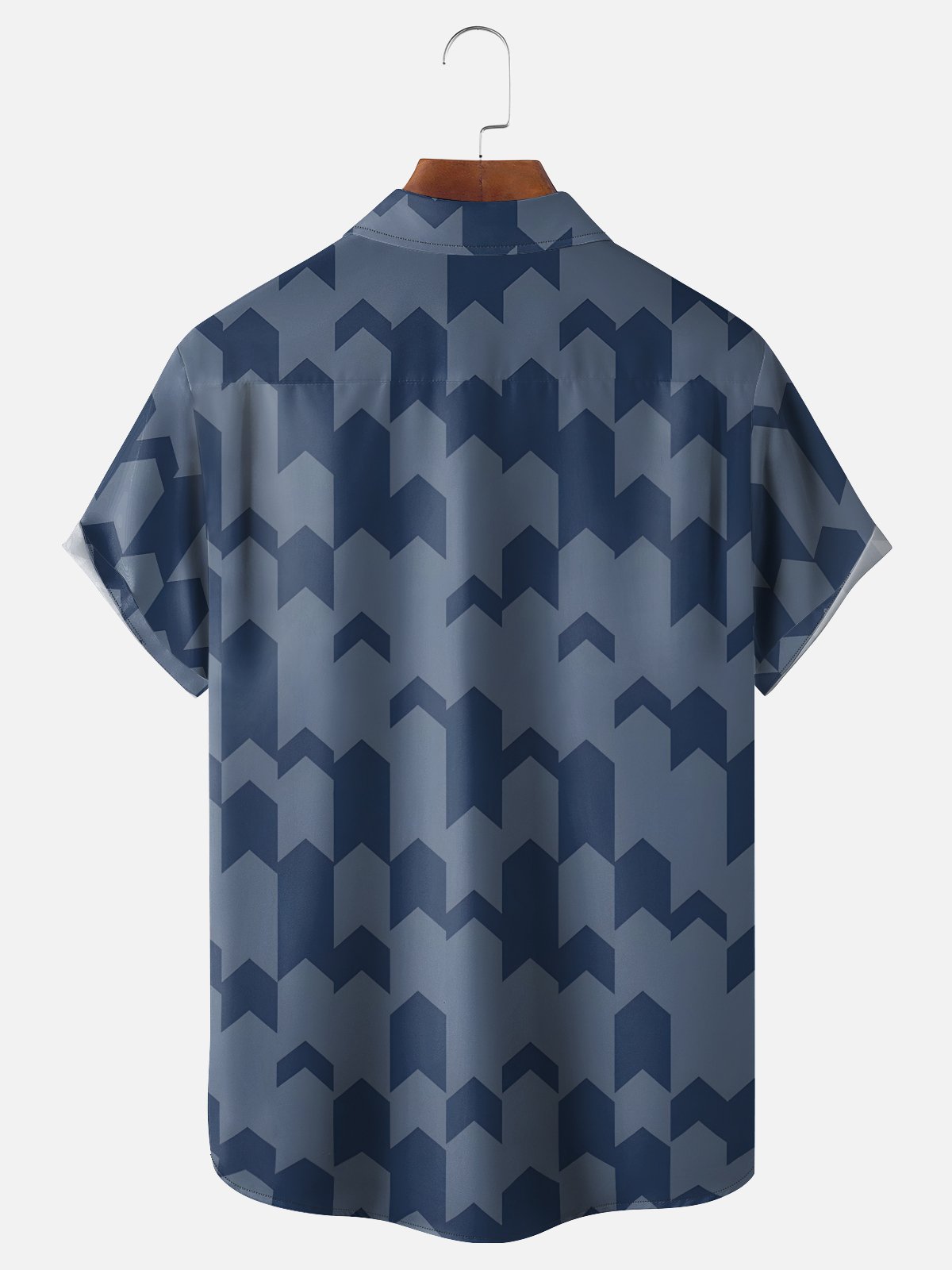 Moisture-wicking Artistic Geometry Chest Pocket Casual Shirt
