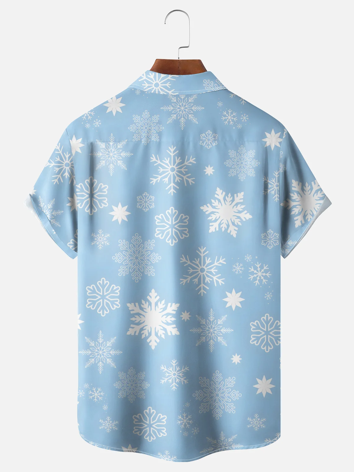 Moisture-wicking Christmas Santa Claus Chest Pocket Casual Shirt