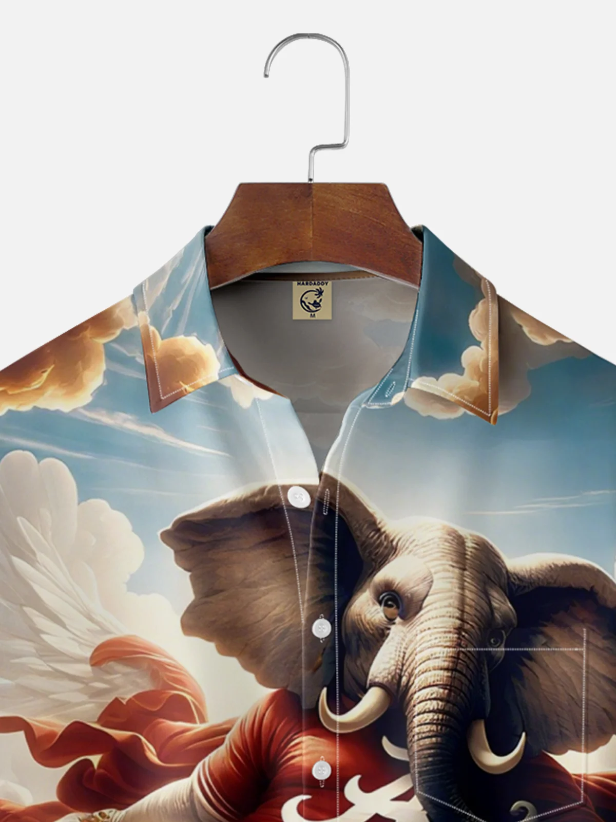 Moisture-wicking American Football Elephant Red Art Alabama Chest Pocket Casual Shirt