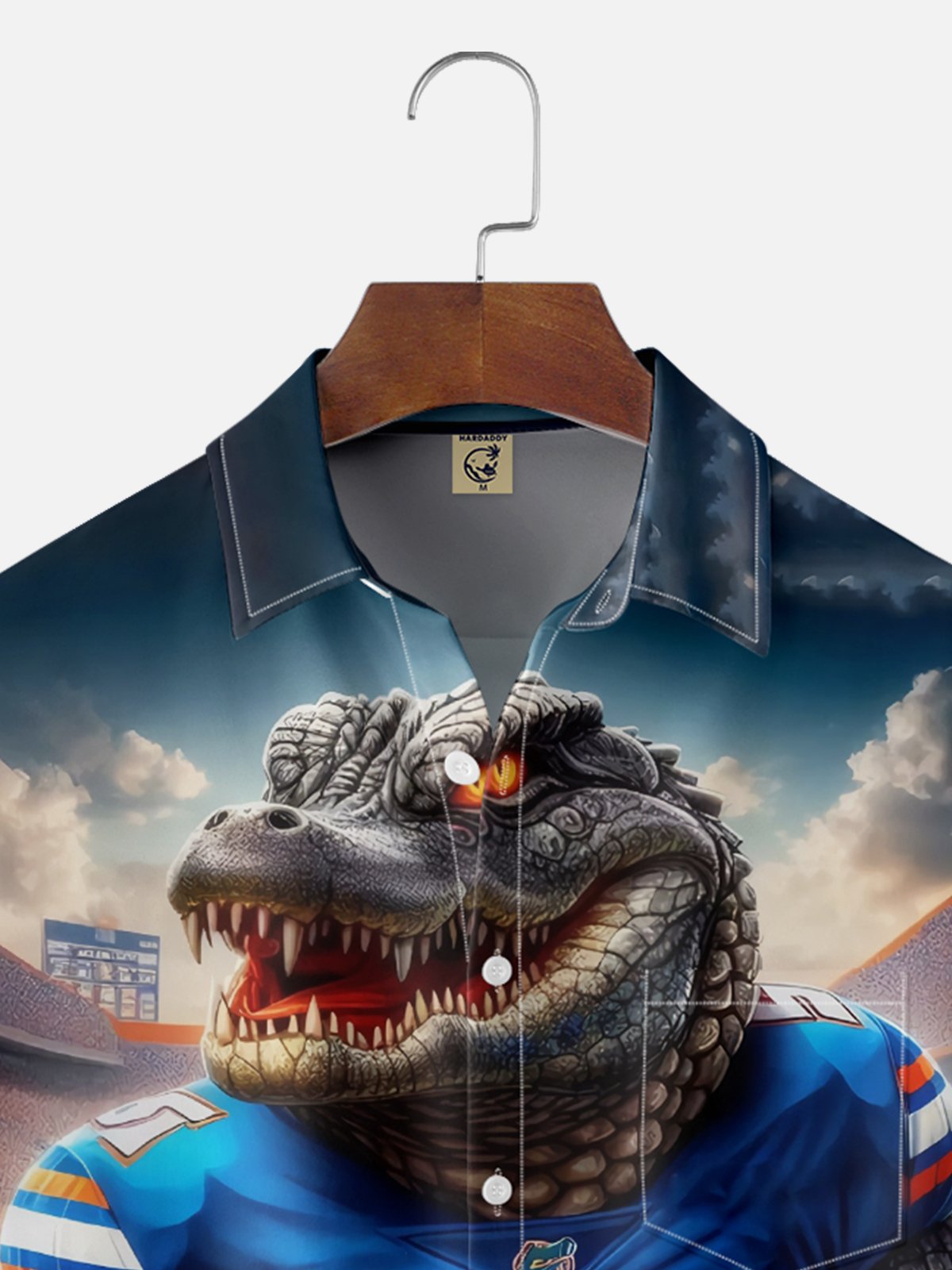 Moisture-wicking American Football Gator Art Florida Chest Pocket Casual Shirt