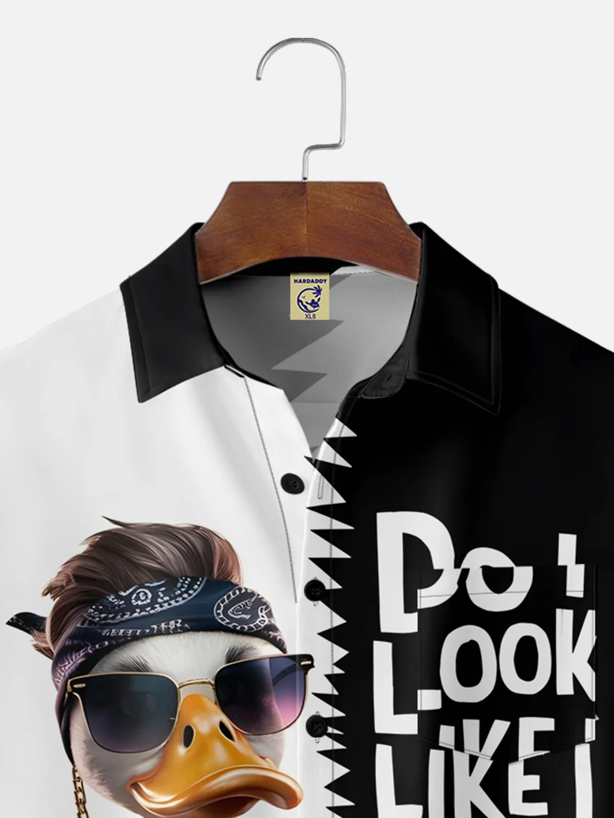 Big Size Moisture-wicking Do I Look Like I Give A Duck Chest Pocket Casual Shirt