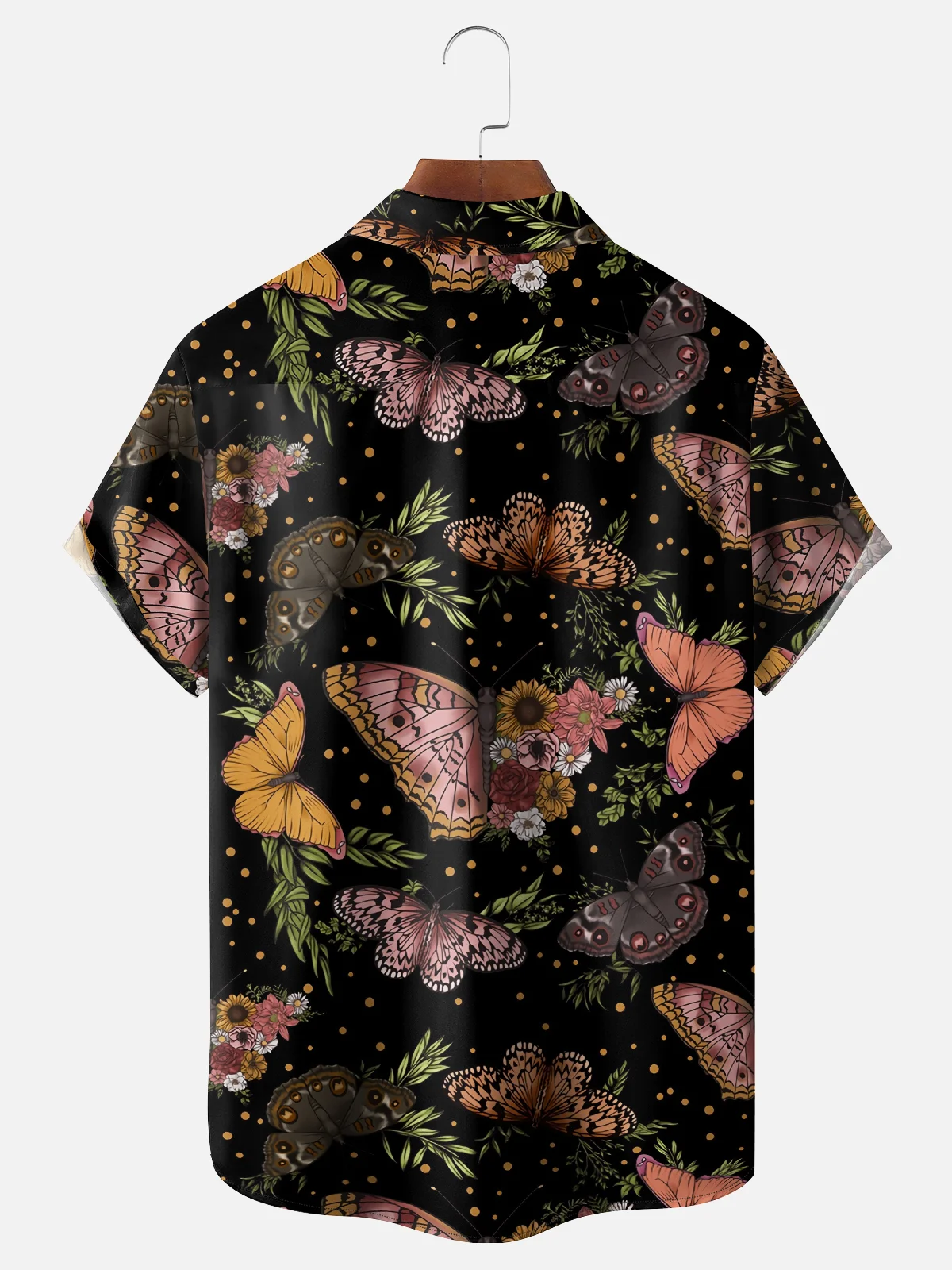 Hardaddy x Anna Lynne Moisture-wicking Fun Fantasy Butterfly Art Chest Pocket Casual Shirt