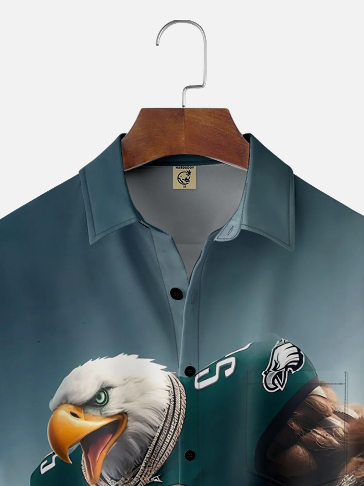Moisture Wicking Eagles Chest Pocket Hawaiian Shirt