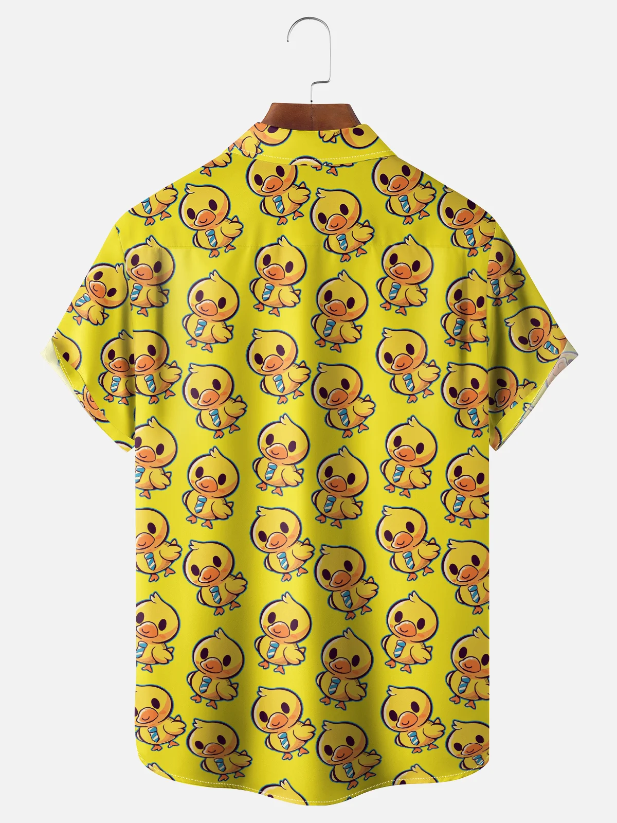 Hardaddy X Techranova Moisture-wicking Yellow Duck Chest Pocket Hawaiian Shirt