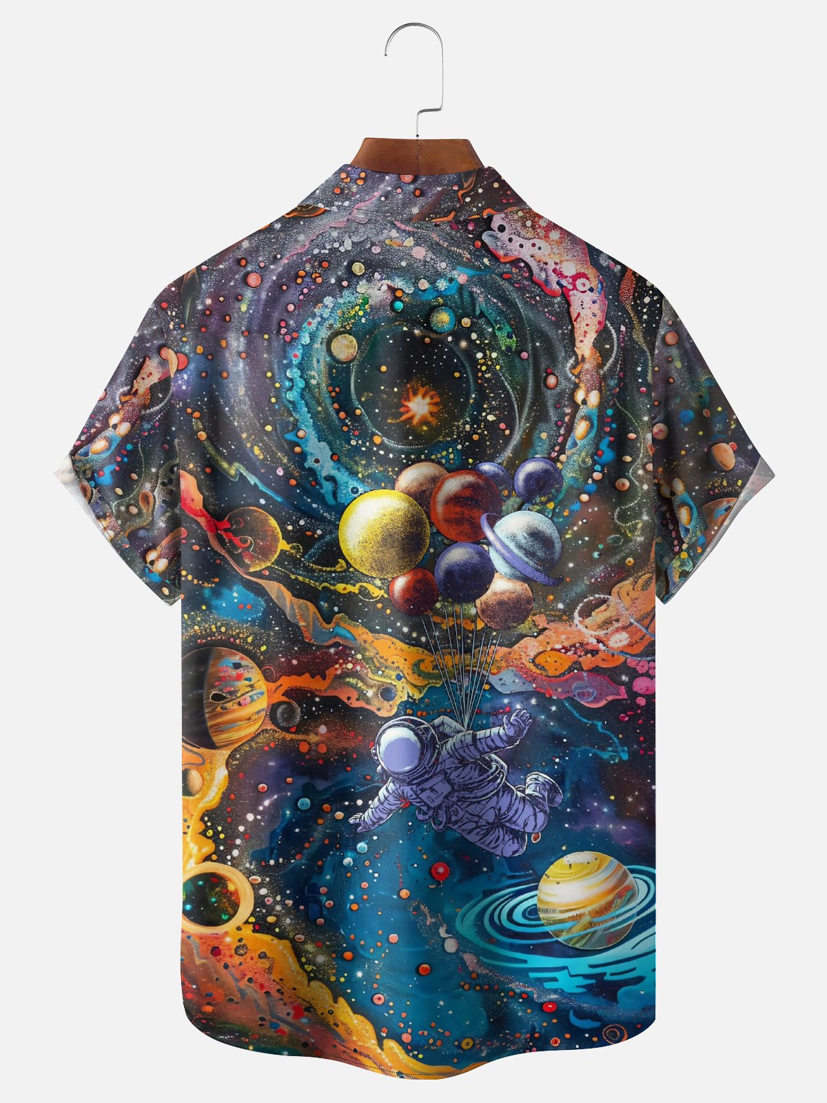Hardaddy X Digital Carbine Moisture-wicking Universe Astronaut Chest Pocket Hawaiian Shirt