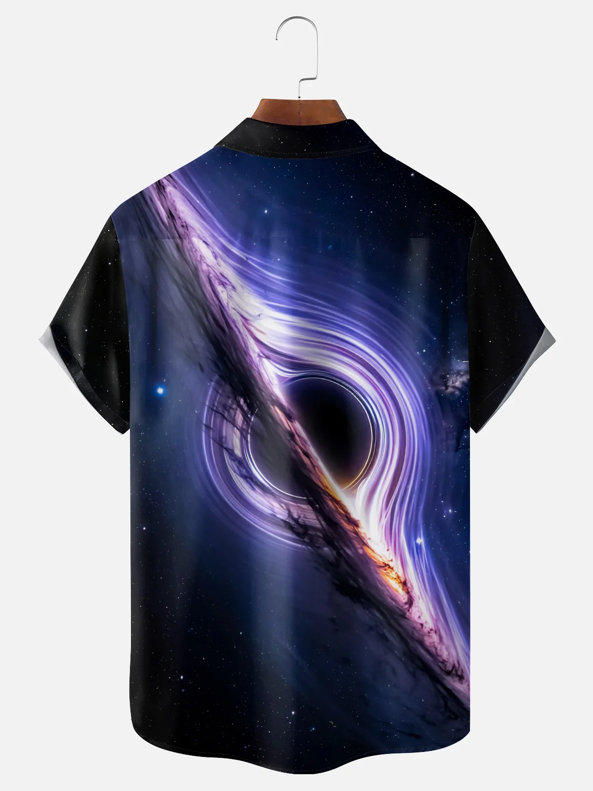 Hardaddy X Digital Carbine Moisture-wicking Universe Astronauts Roaming Black Hole Chest Pocket Hawaiian Shirt