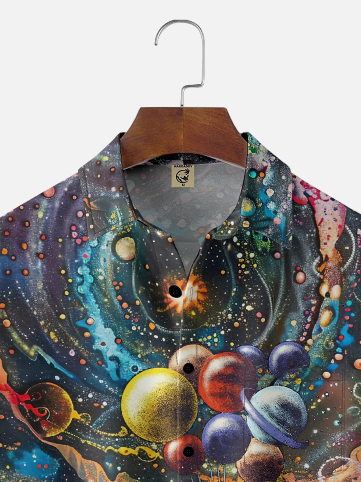 Hardaddy X Digital Carbine Moisture-wicking Universe Astronaut Chest Pocket Hawaiian Shirt