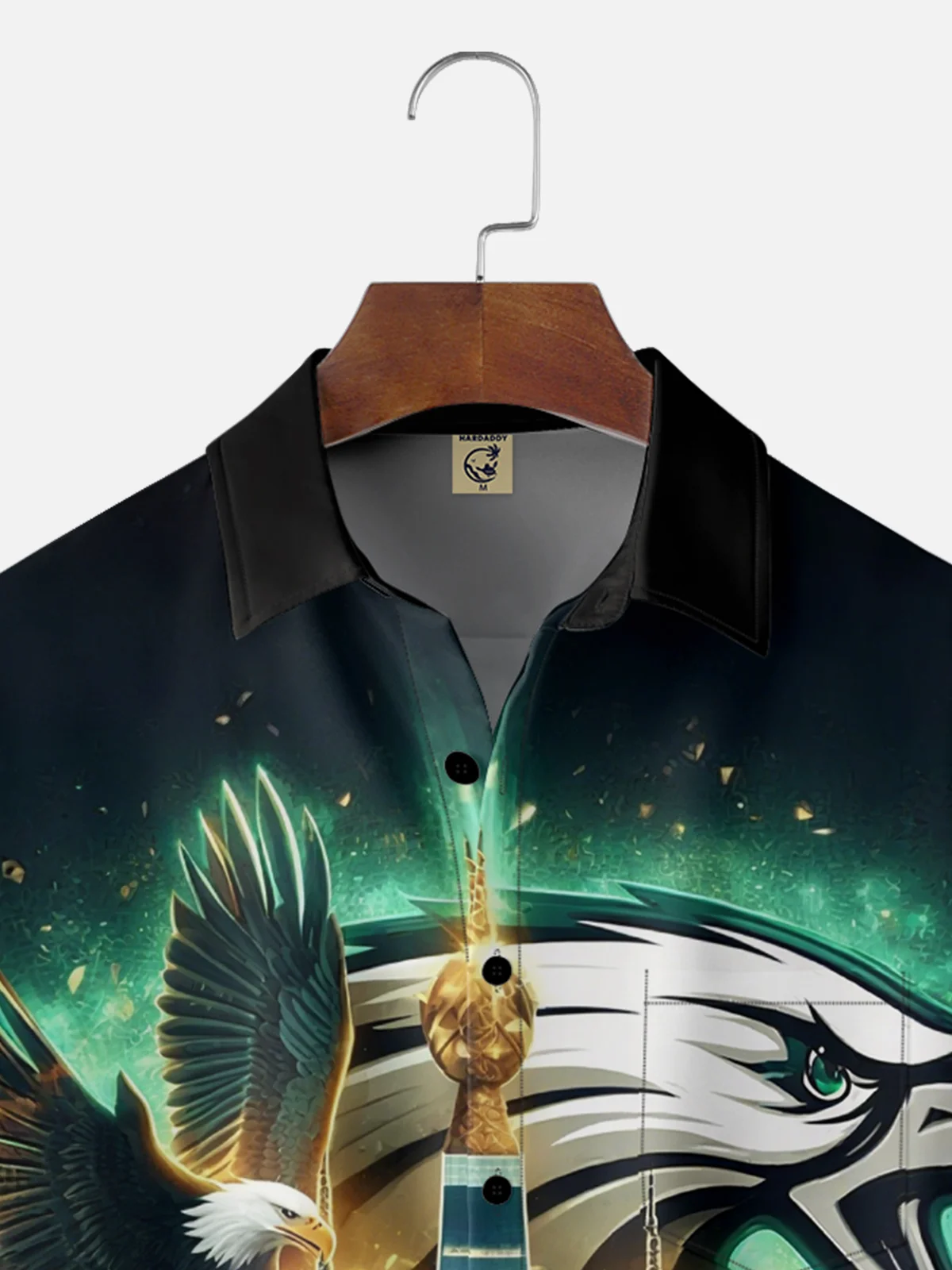 Moisture Wicking Eagles Chest Pocket Hawaiian Shirt