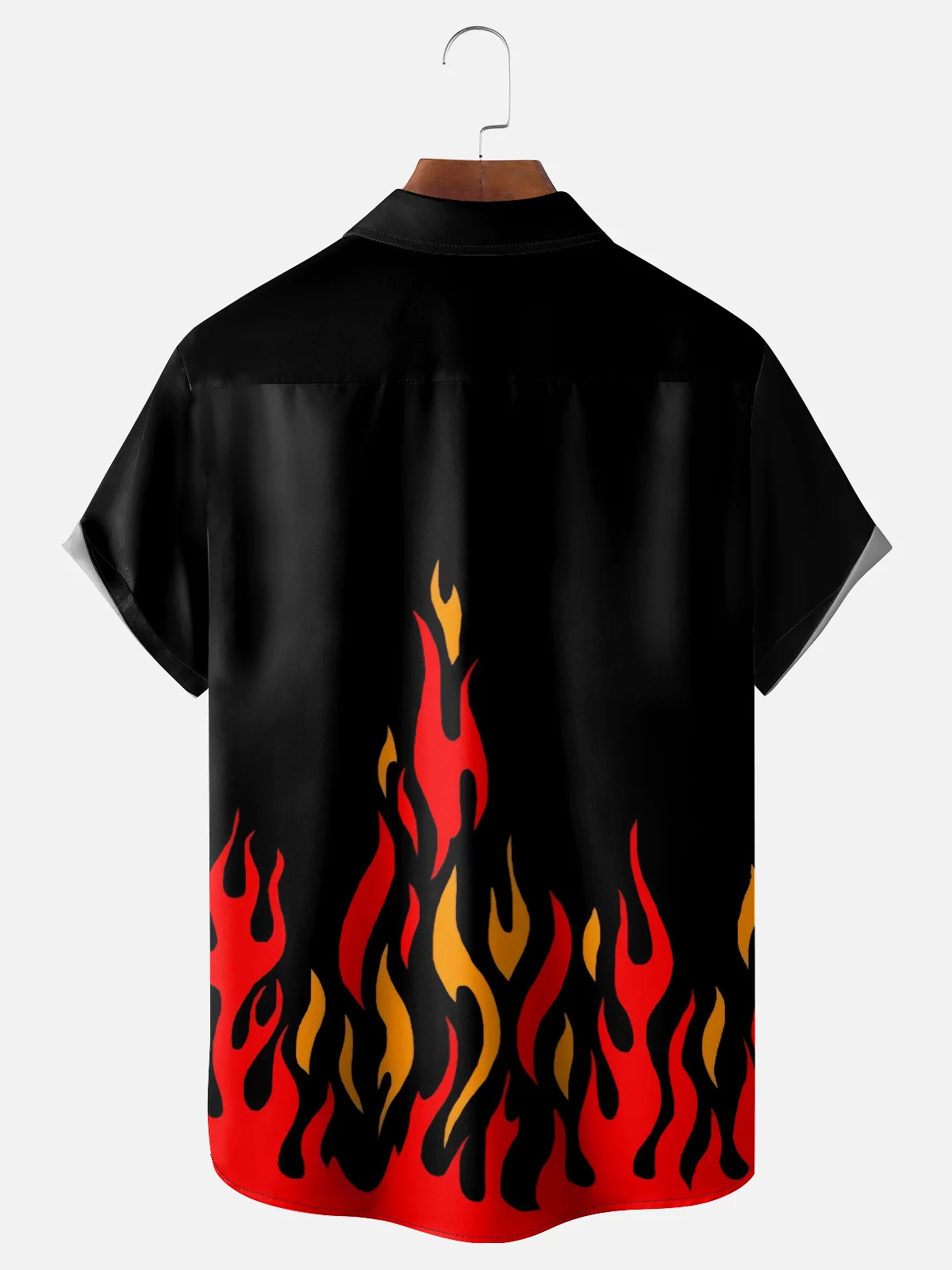 Hardaddy X Techranova Moisture-wicking Parrot Flame Chest Pocket Hawaiian Shirt