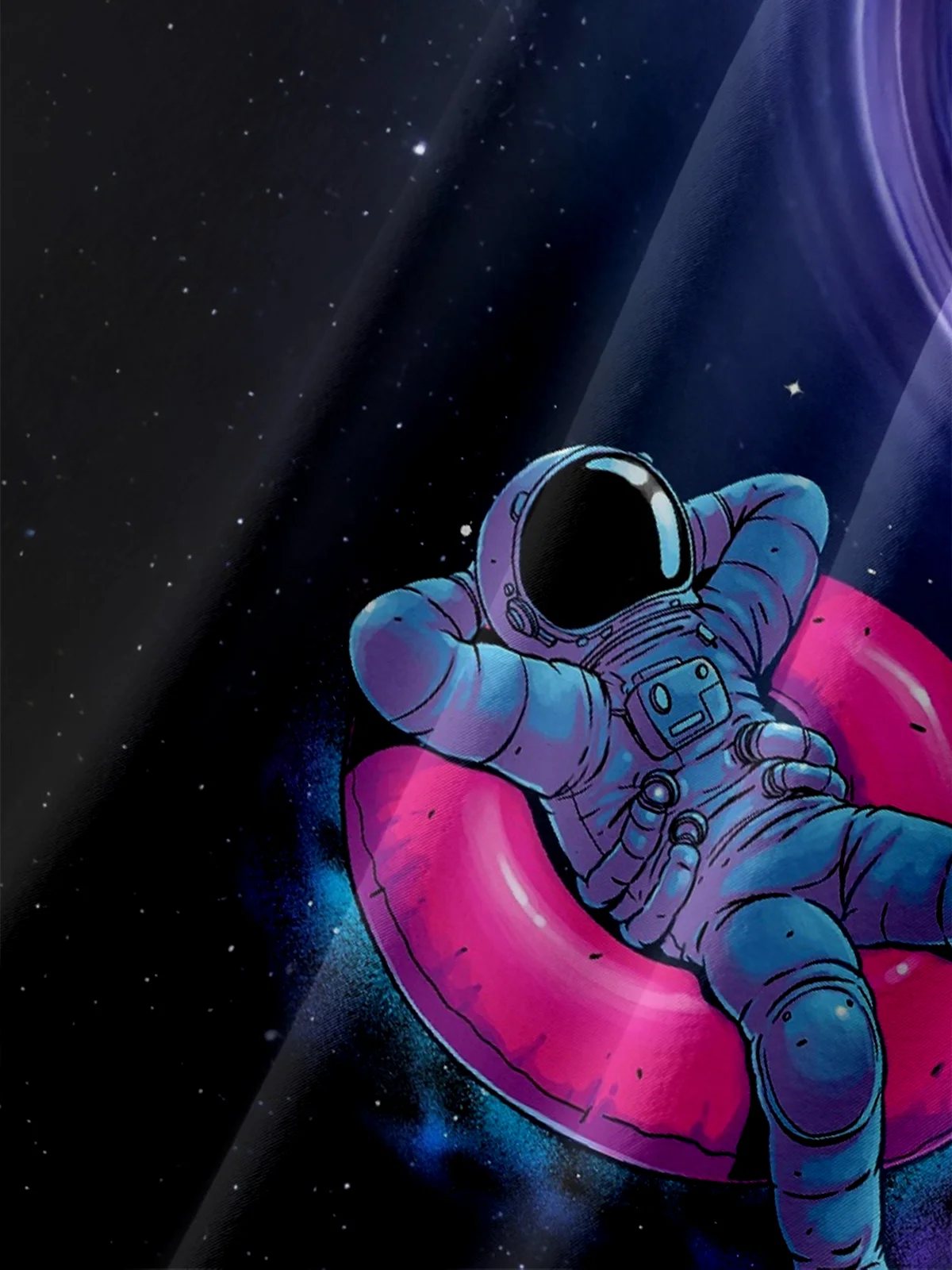 Hardaddy X Digital Carbine Moisture-wicking Universe Astronauts Roaming Black Hole Chest Pocket Hawaiian Shirt
