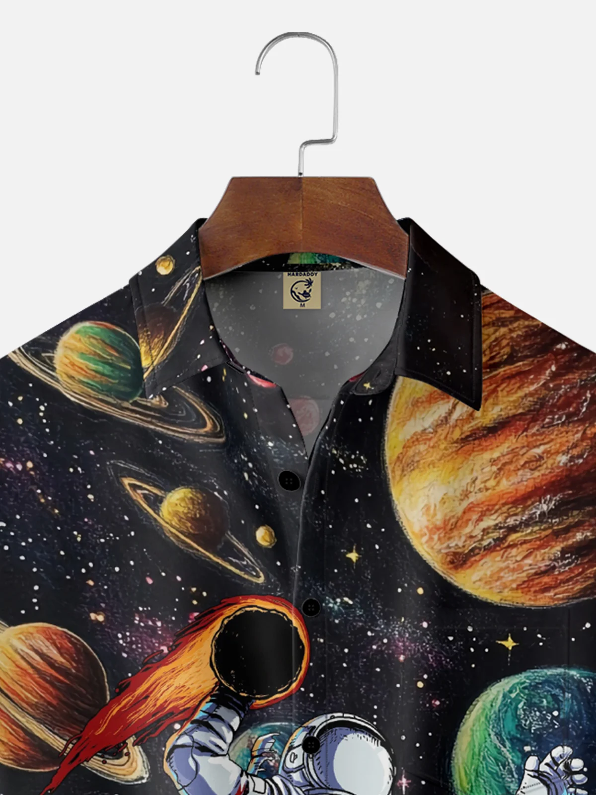 Hardaddy X Digital Carbine Moisture-wicking Universe Astronaut Planet Dunk Chest Pocket Hawaiian Shirt