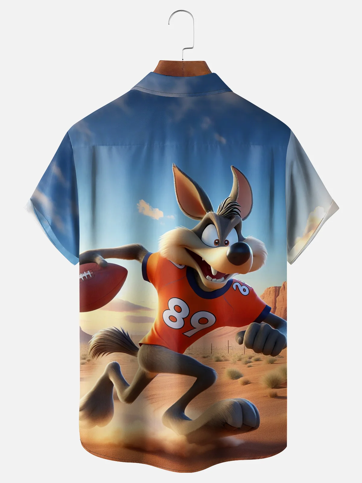 Moisture Wicking Super Bowl Football Chest Pocket Hawaiian Shirt