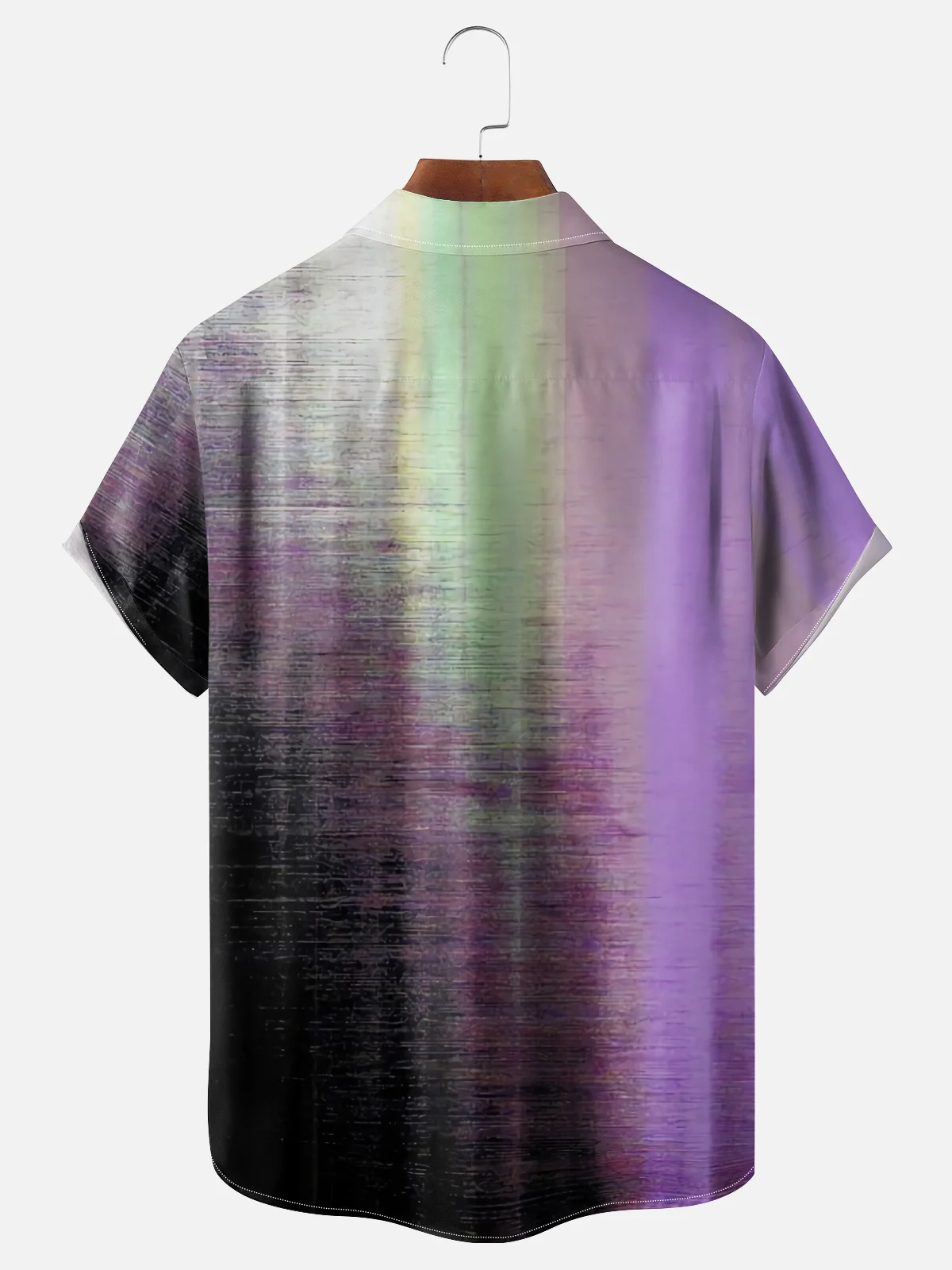 Moisture-wicking Gradient Color Chest Pocket Casual Shirt