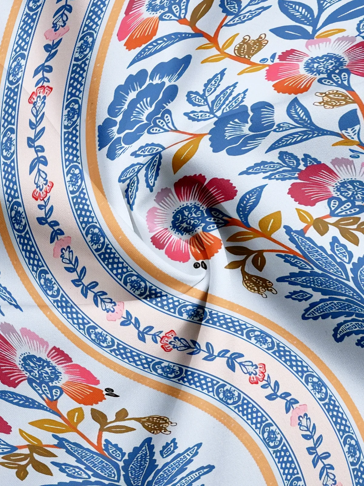 Moisture-wicking Italian Style Mediterranean Floral Aloha Shirt