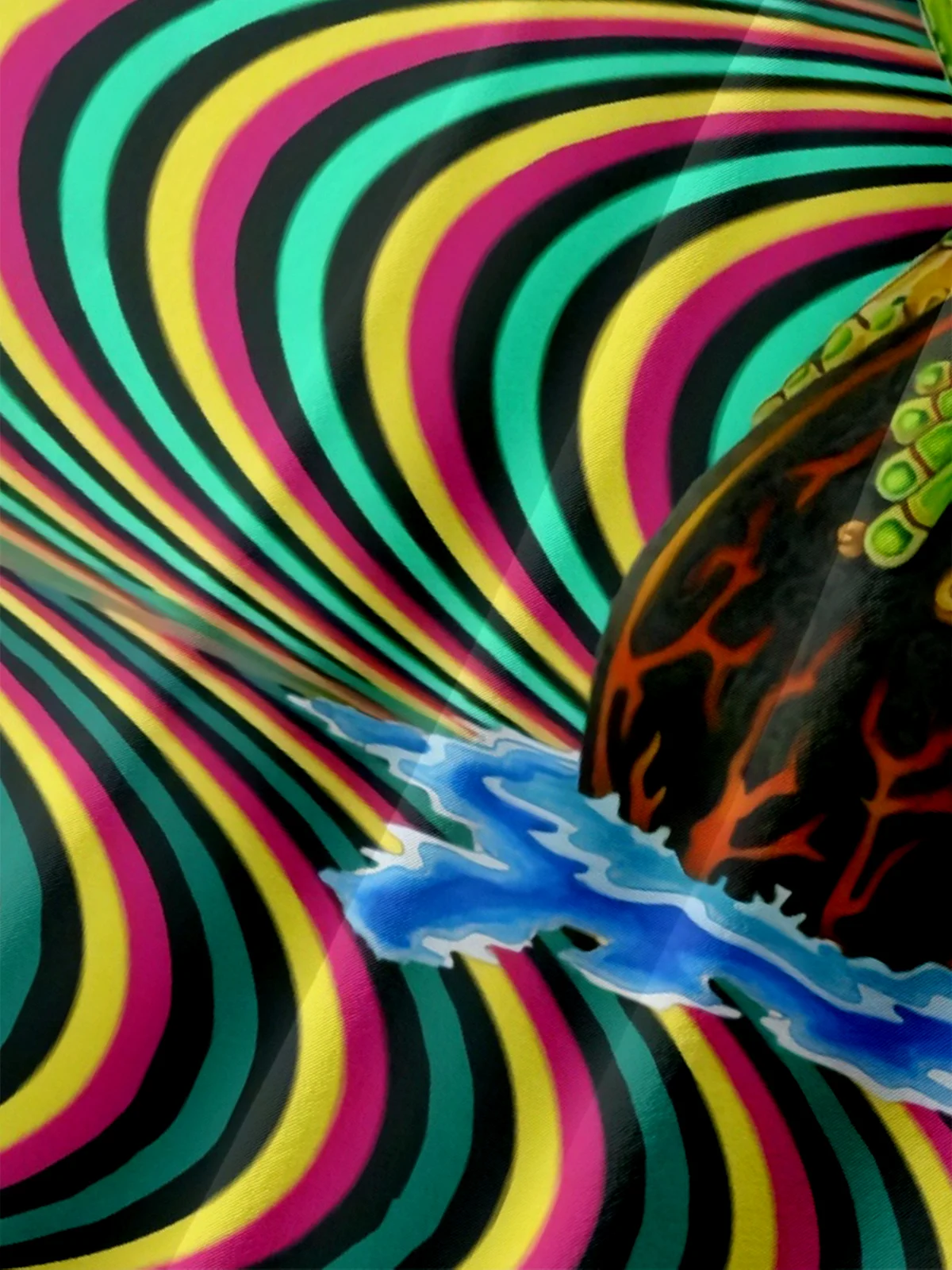 Moisture-wicking Hippie Frog Chest Pocket Casual Shirt