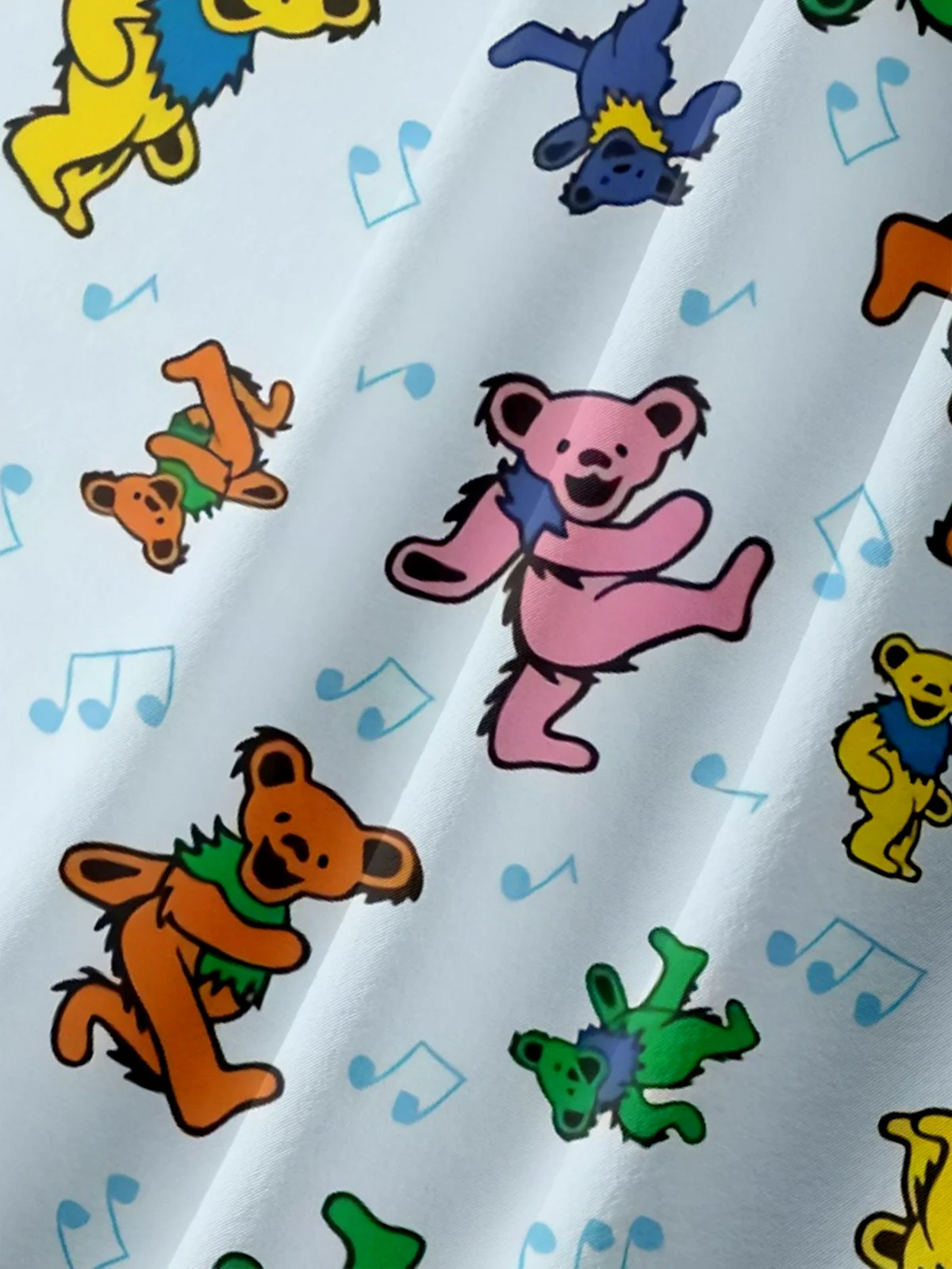 Moisture-wicking Rock Music Bear Chest Pocket Casual Shirt
