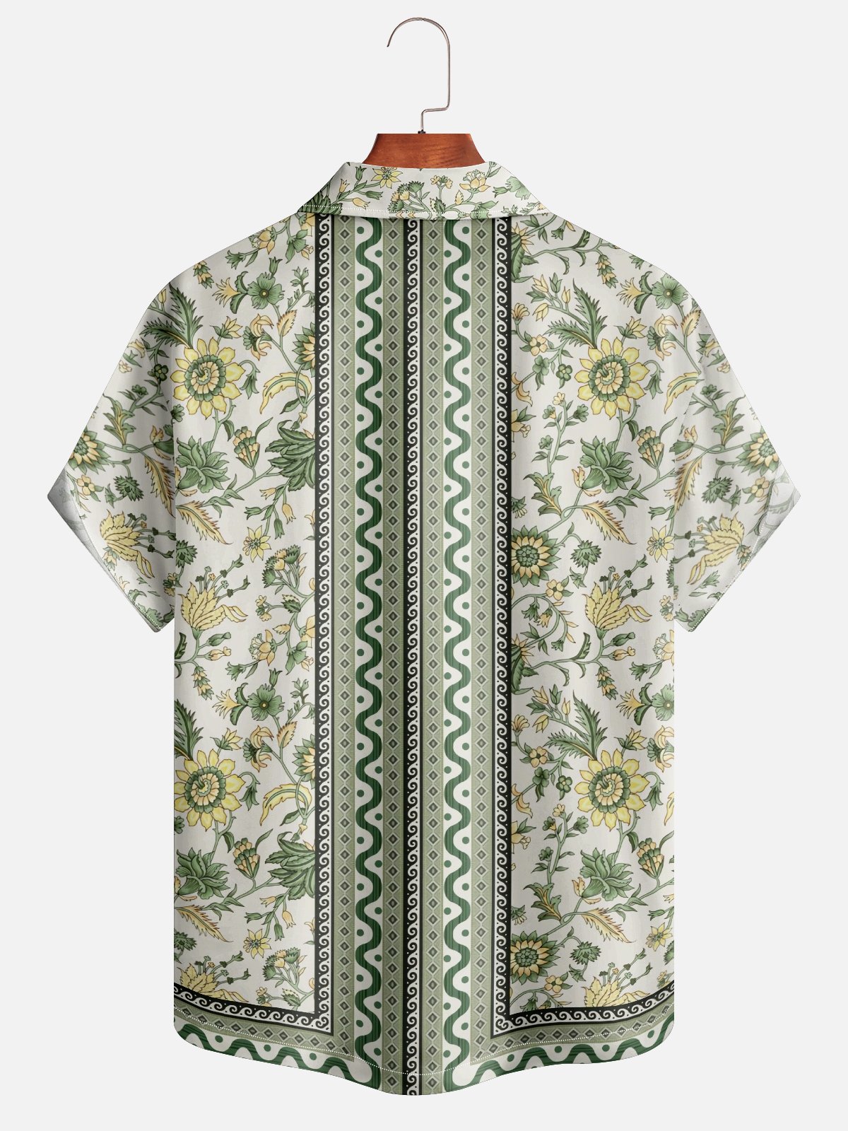 Moisture-wicking Italian Style Mediterranean Floral Aloha Shirt