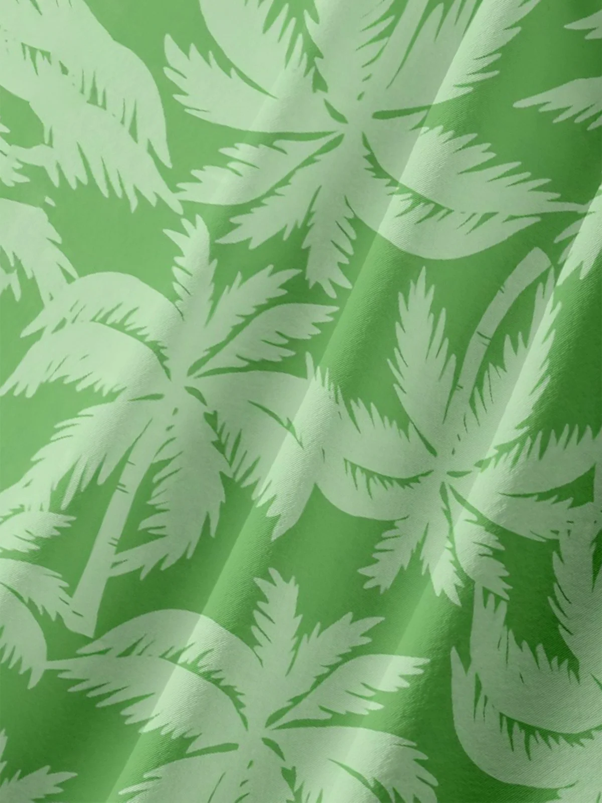 Moisture-wicking Palm Tree Chest Pocket Hawaiian Shirt