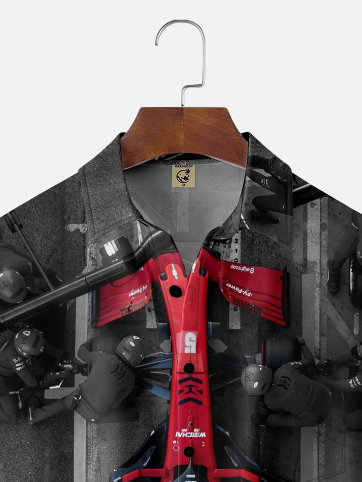 Moisture-wicking F1 Racing Car Chest Pocket Casual Shirt