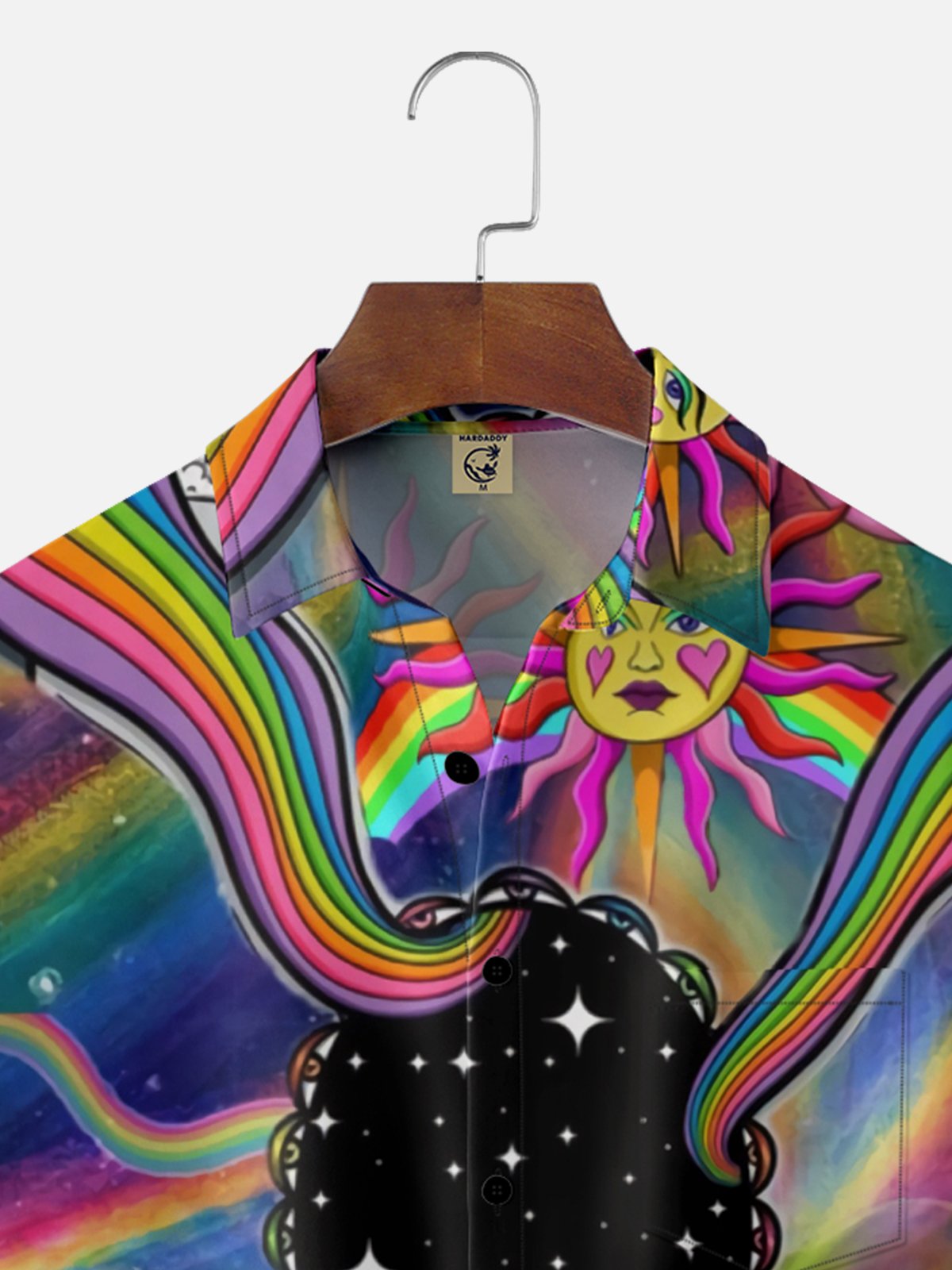 Moisture-wicking Hippie Art Chest Pocket Casual Shirt