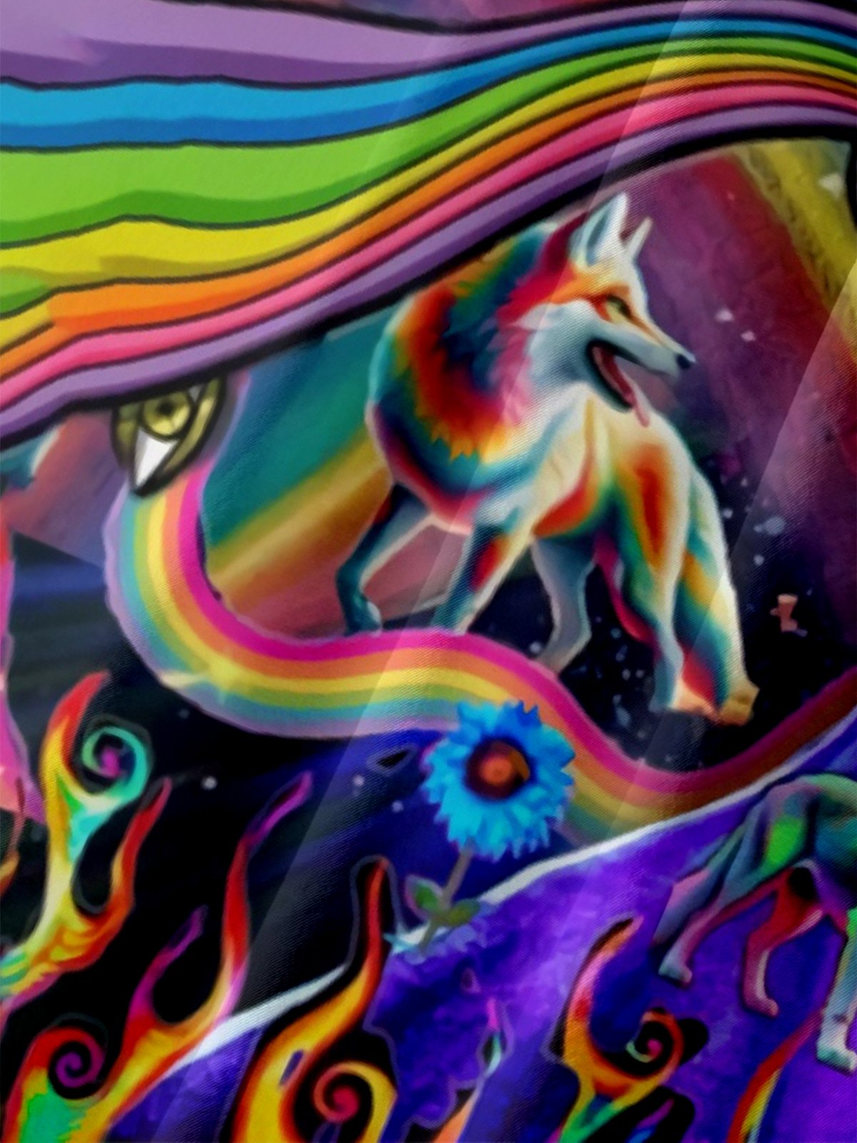 Moisture-wicking Hippie Art Chest Pocket Casual Shirt