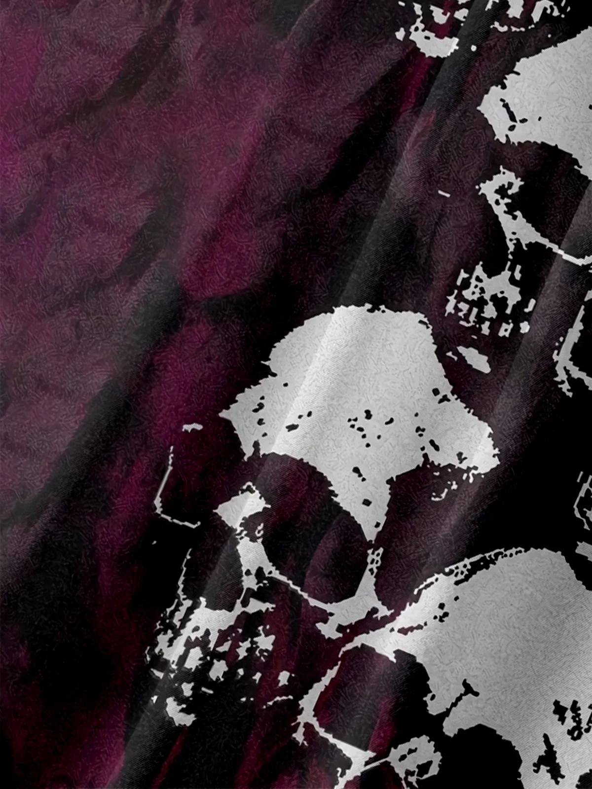 Moisture-wicking Music Skull Chest Pocket Casual Shirt